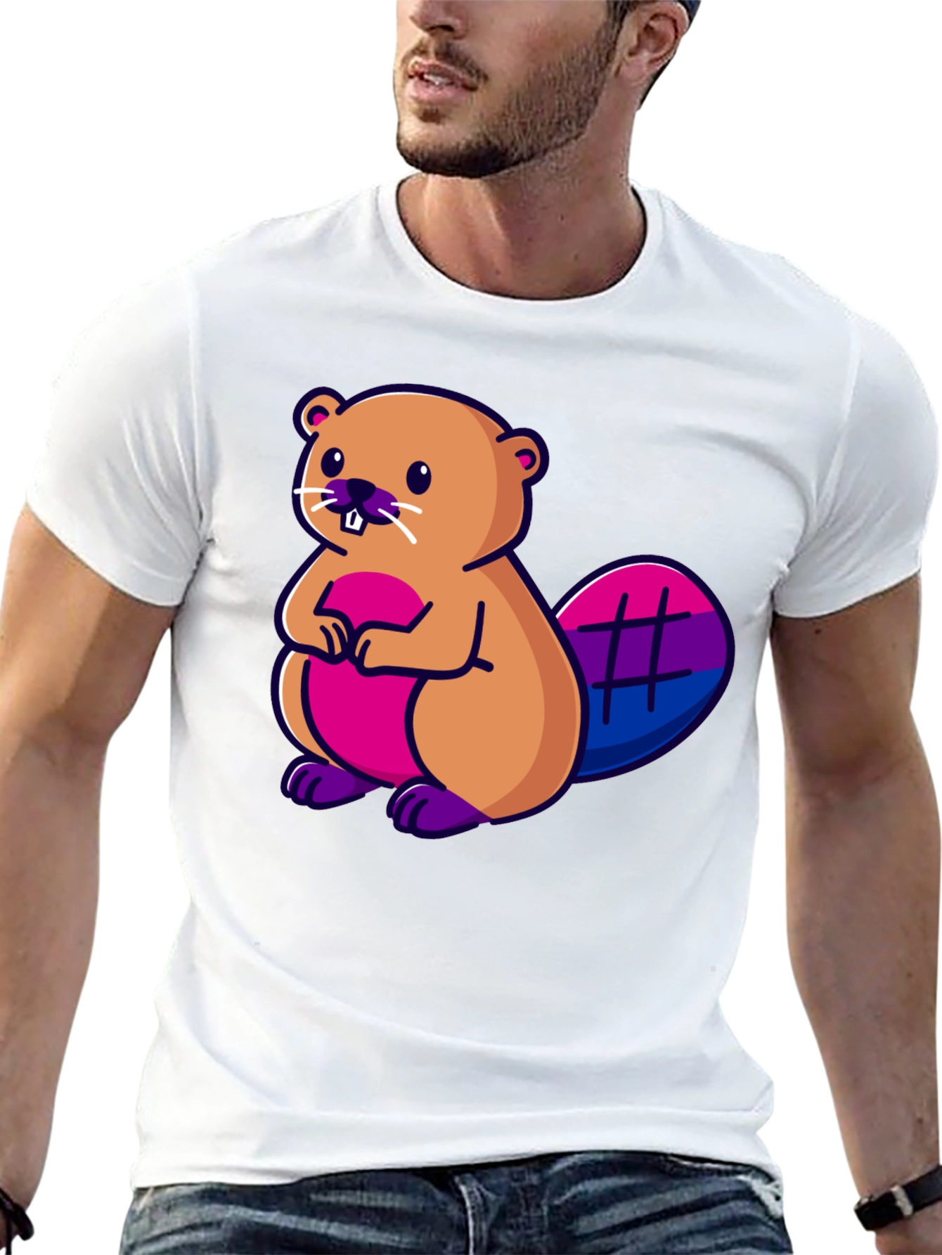 Bisexual Beaver Graphic T-Shirt - Pride Tee