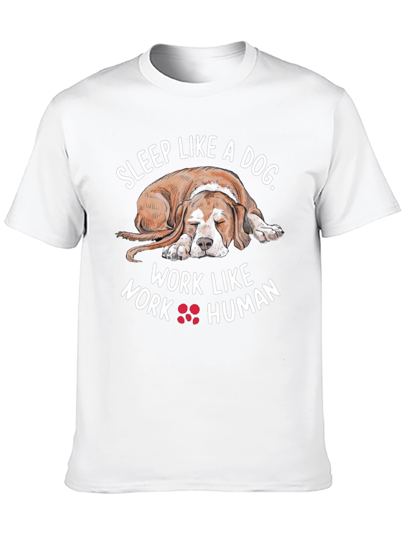 Sleep Like A Dog Black T-Shirt