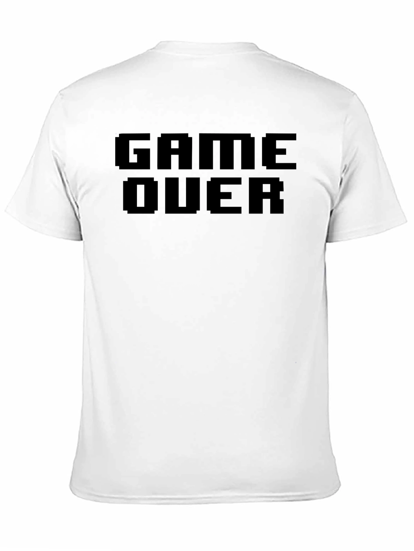 Game Over Black Pixel Graphic T-Shirt