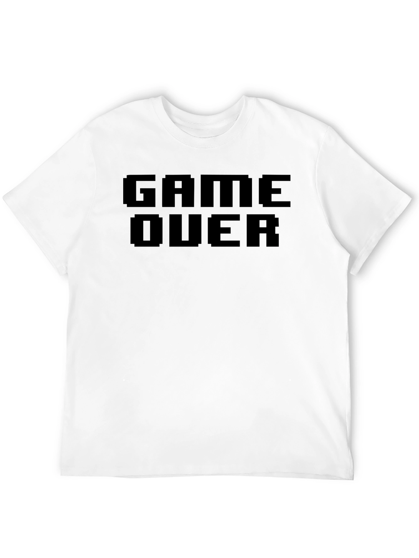 Game Over Black Pixel Graphic T-Shirt