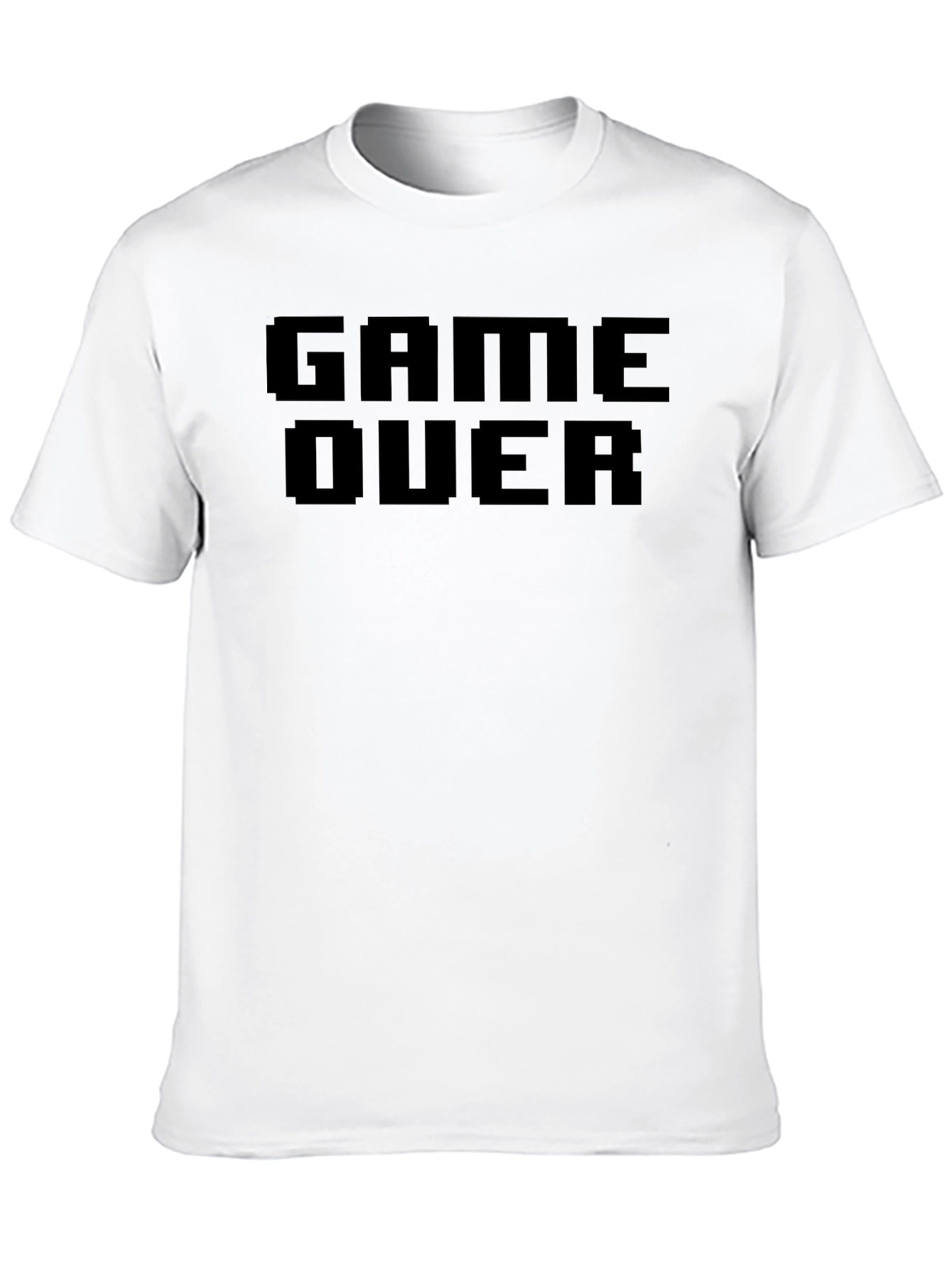 Game Over Black Pixel Graphic T-Shirt