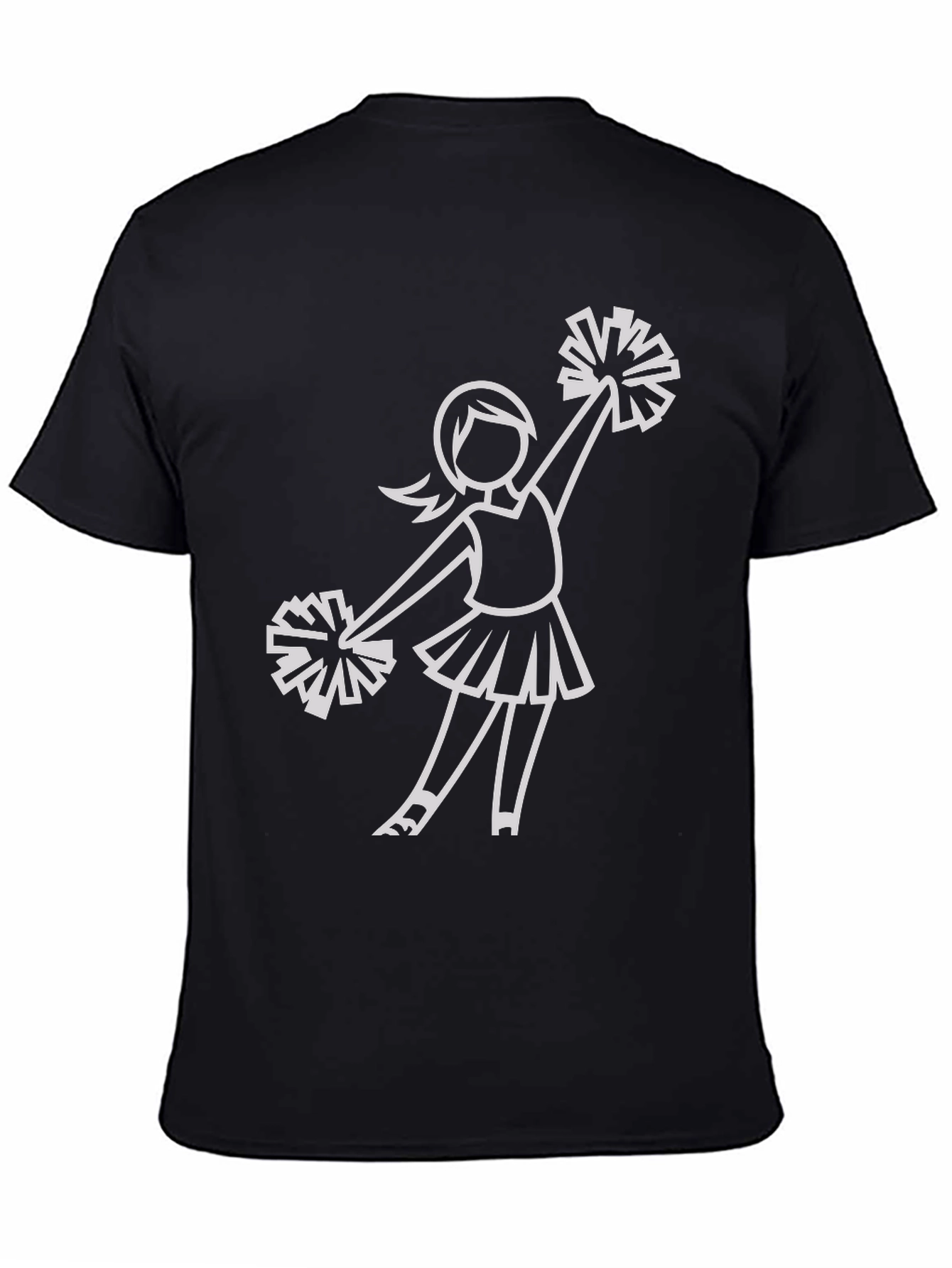 Cheerleader Graphic Black T-Shirt