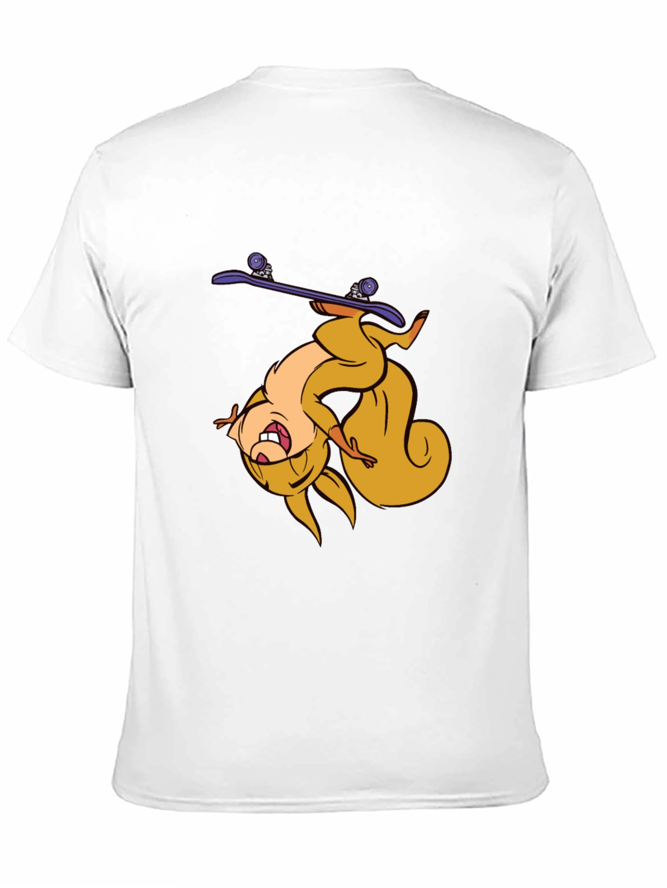 Skateboarding Squirrel T-Shirt - Black Graphic Tee