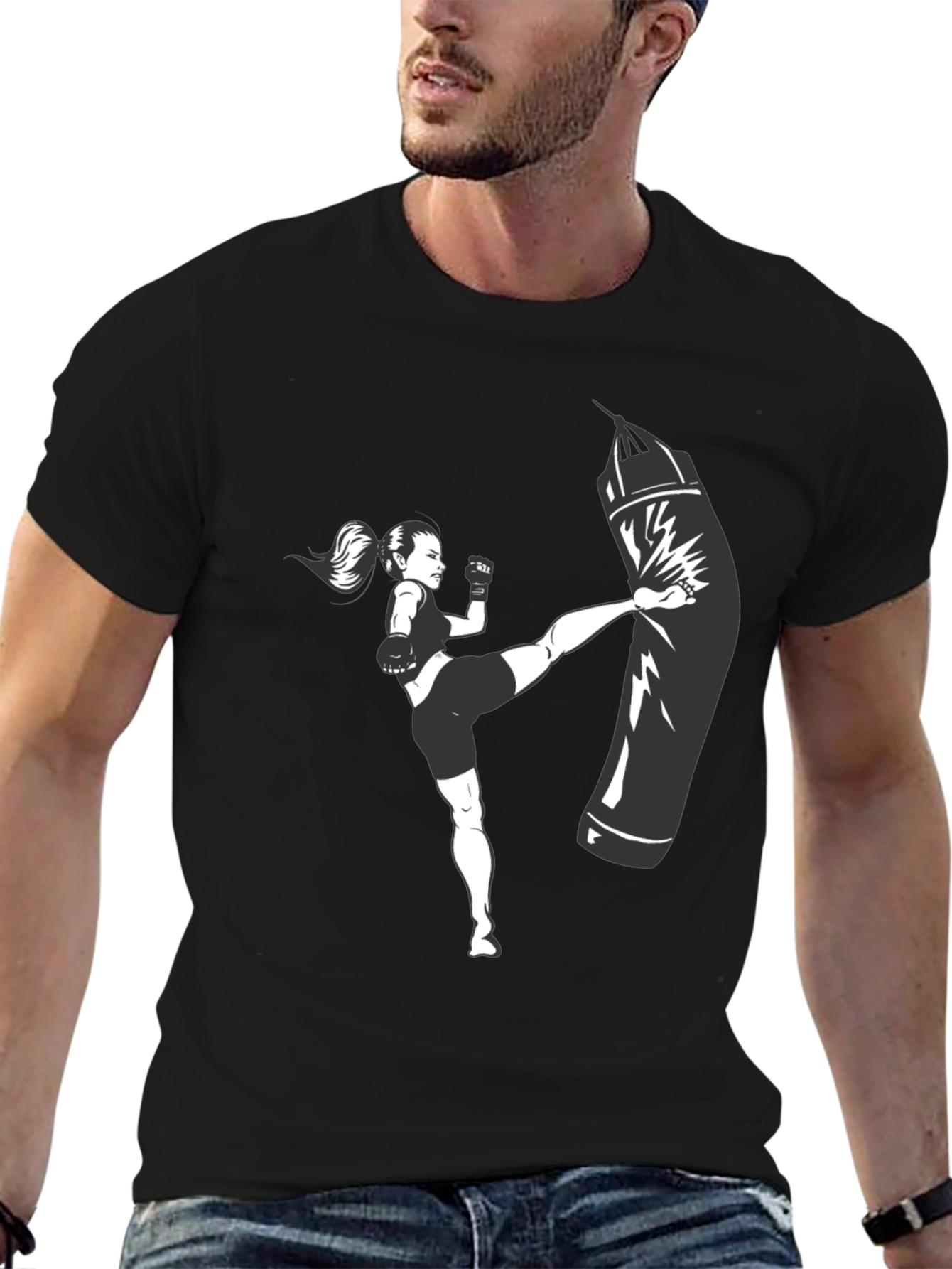 Kickboxing Graphic T-Shirt - Black Unisex Tee