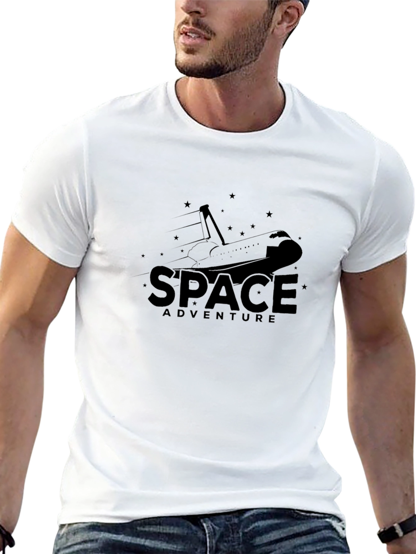 Space Adventure T-Shirt - Black Cotton Tee