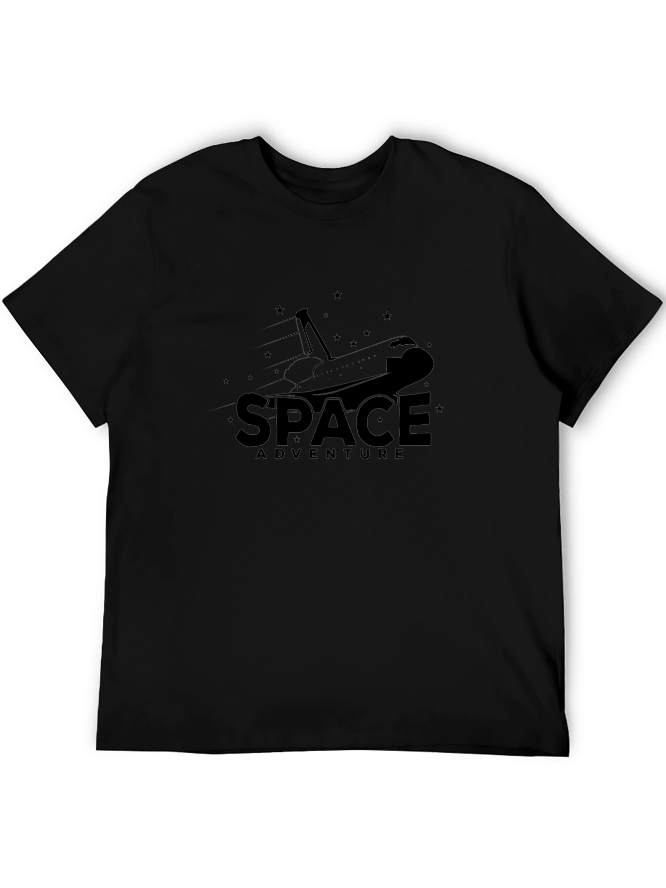 Space Adventure T-Shirt - Black Cotton Tee