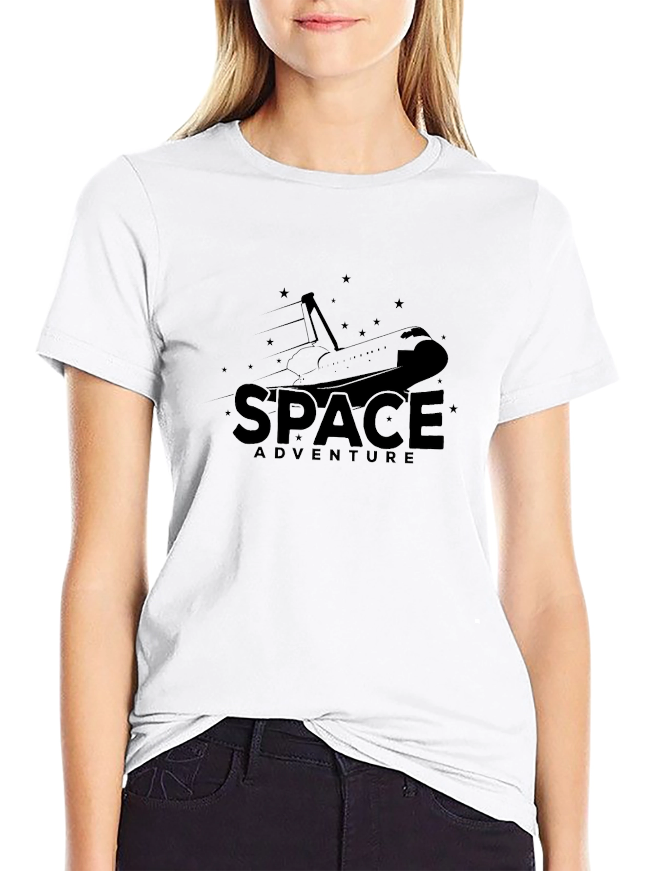 Space Adventure T-Shirt - Black Cotton Tee