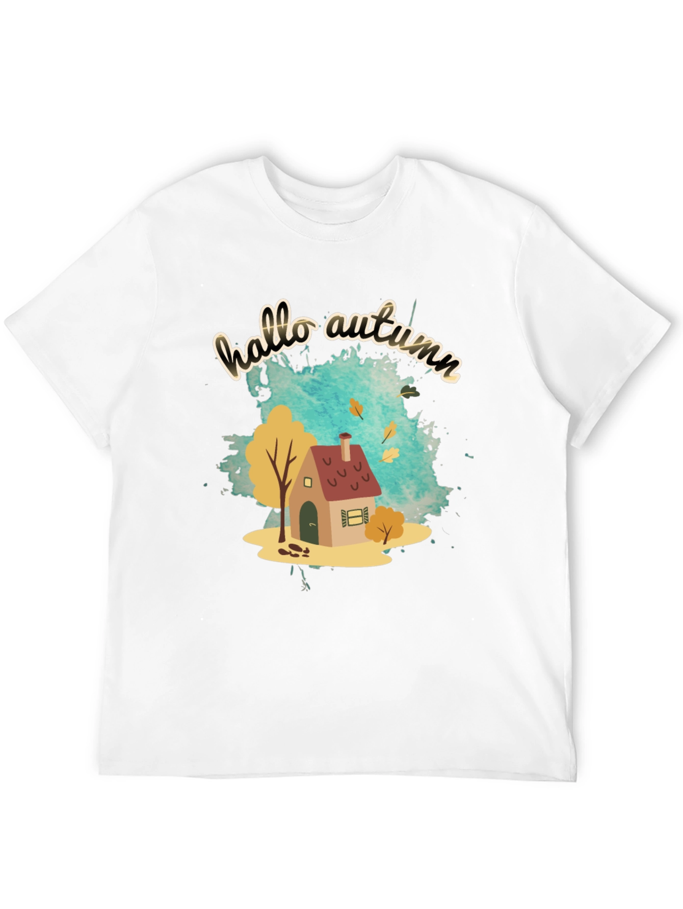 Hello Autumn Black Graphic Tee