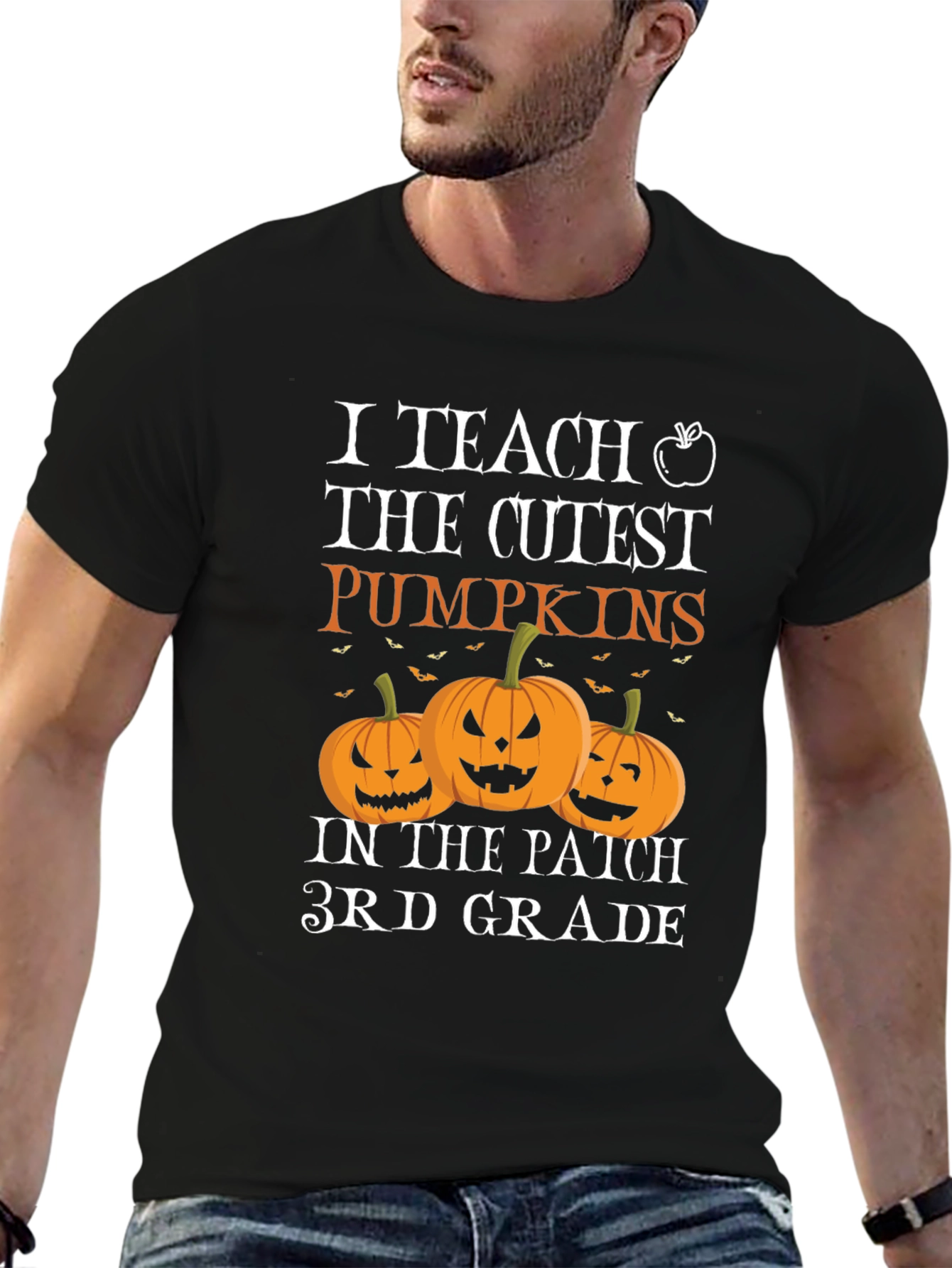 Cute Pumpkins 3rd Grade Teacher Halloween T-Shirt