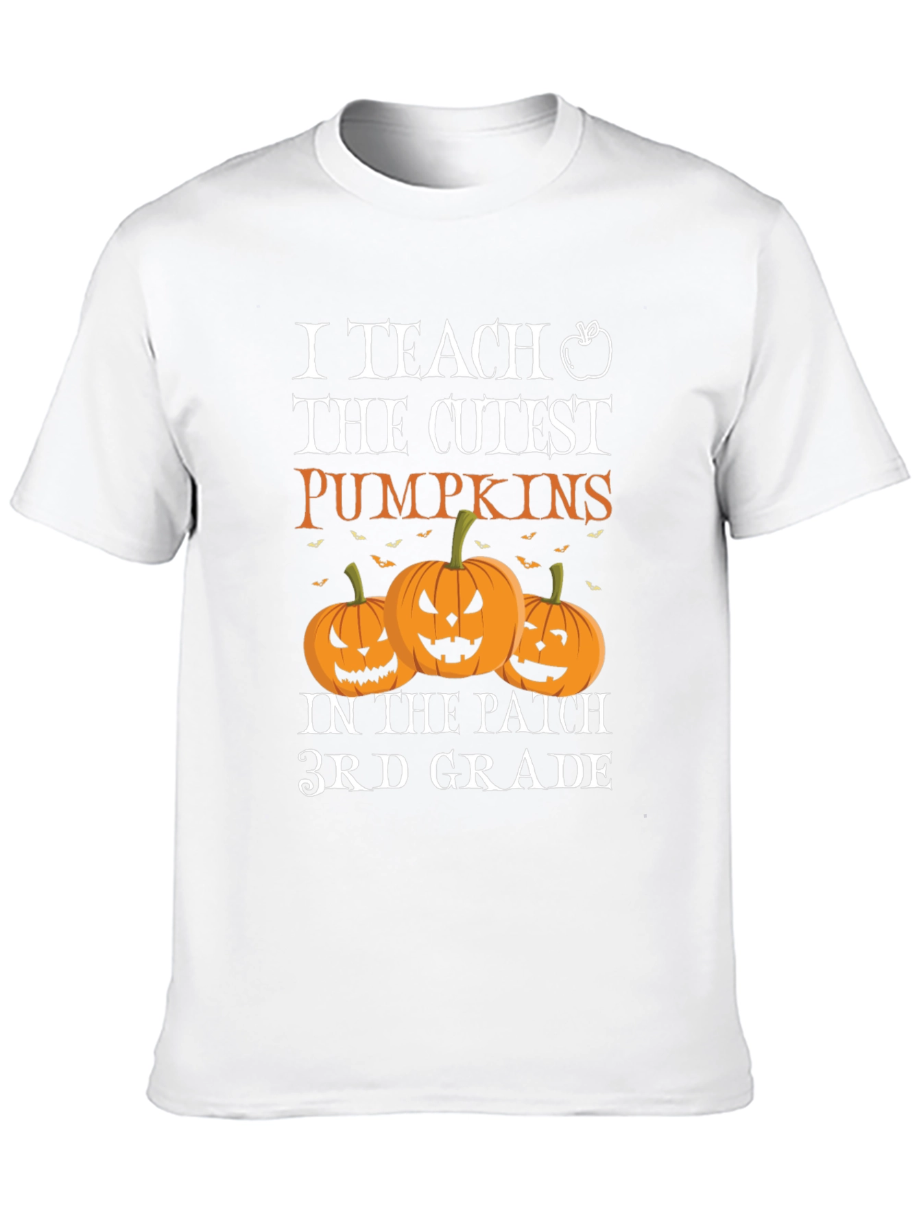 Cute Pumpkins 3rd Grade Teacher Halloween T-Shirt