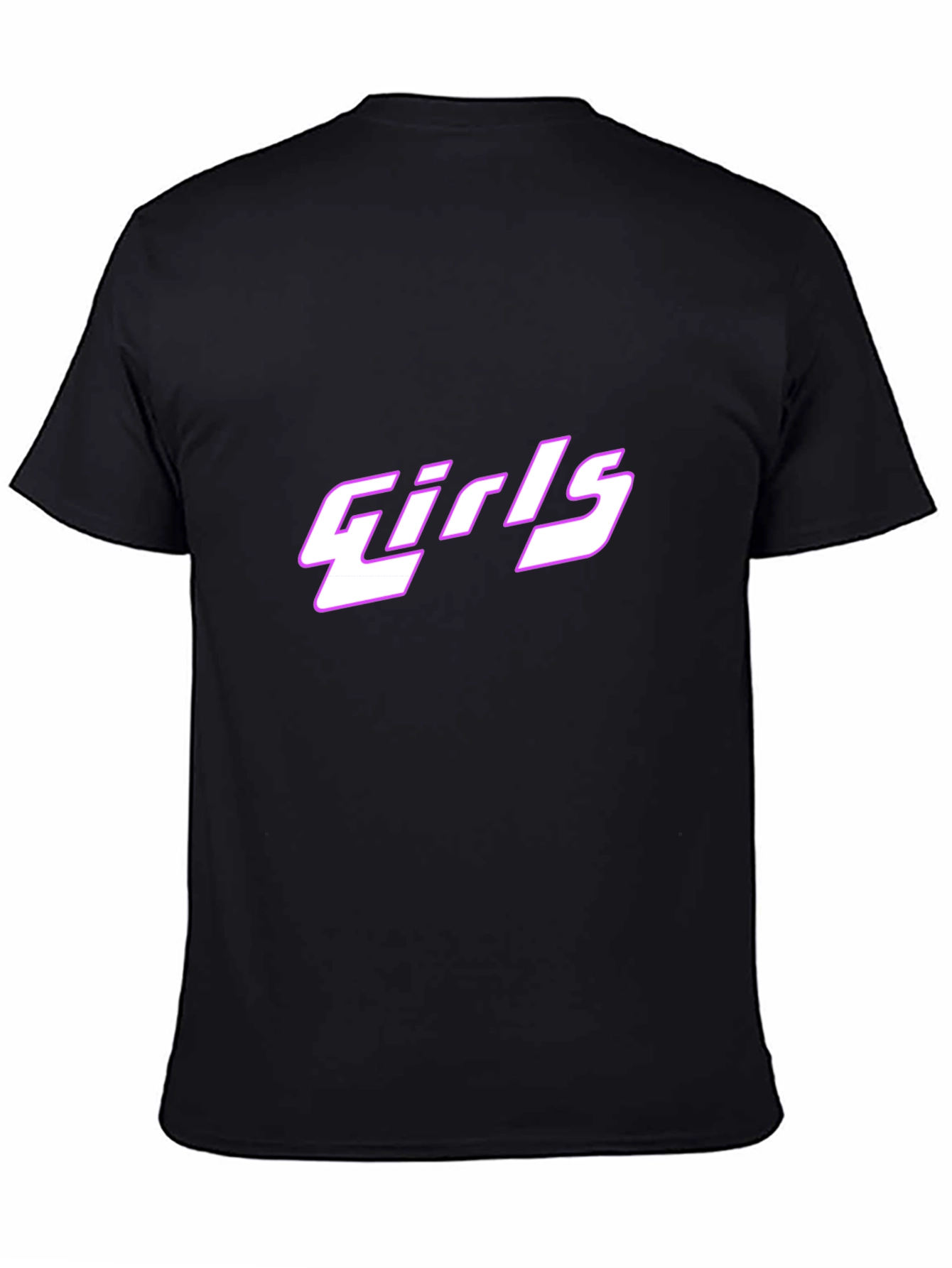 Girls Graphic Tee - Black Cotton T-Shirt