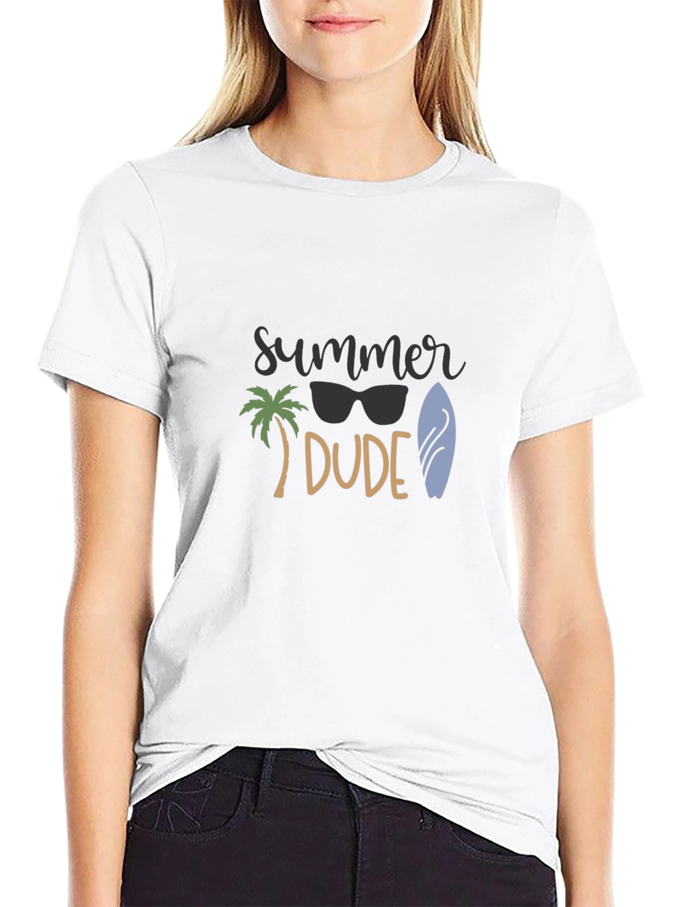 Summer Dude Black T-Shirt