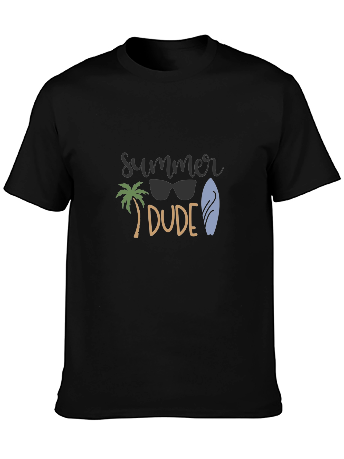Summer Dude Black T-Shirt