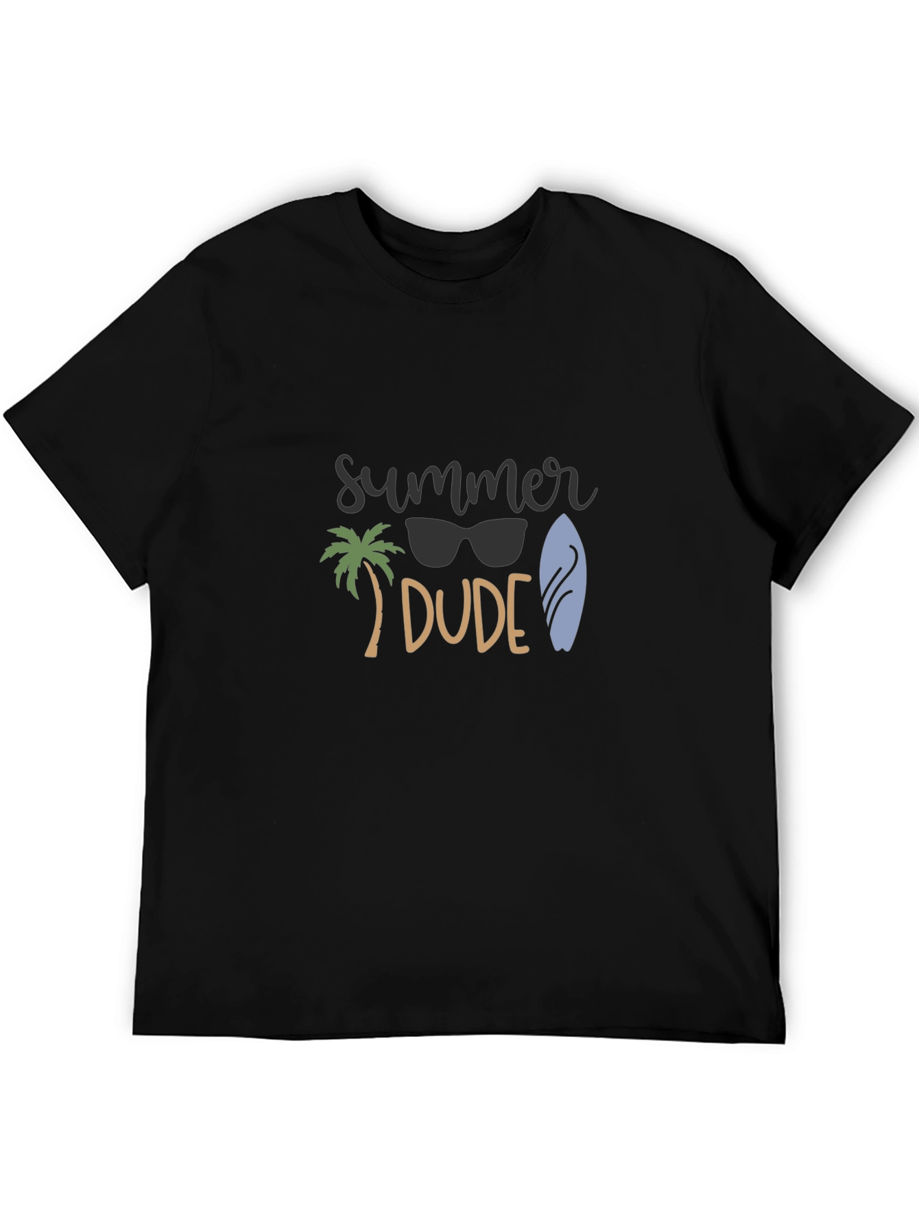 Summer Dude Black T-Shirt