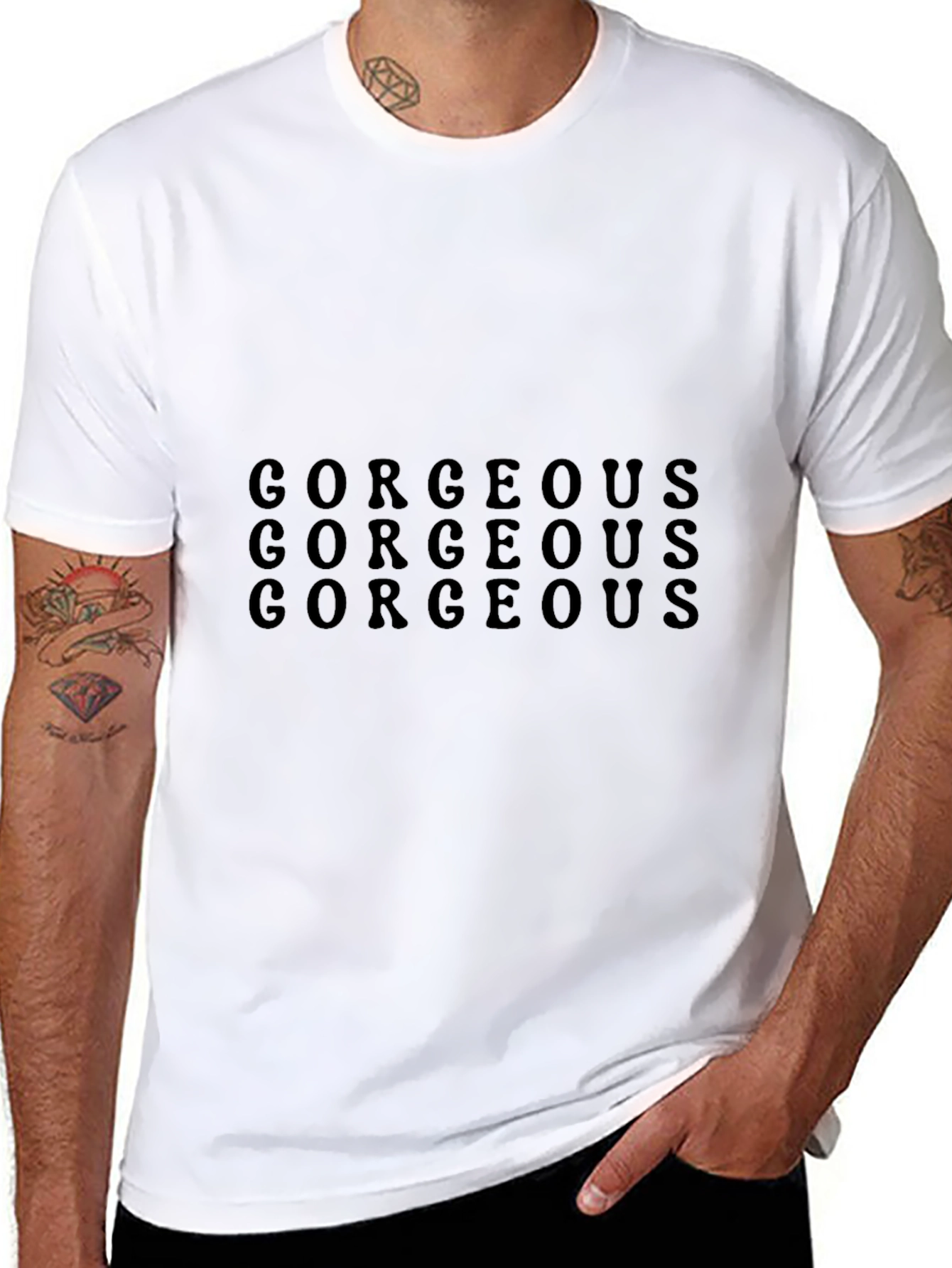Gorgeous Graphic Tee - Stylish Black T-Shirt