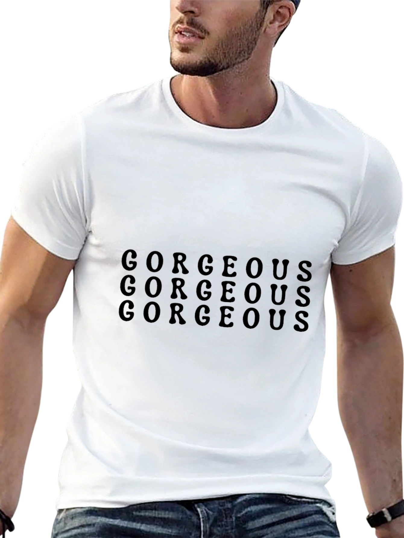 Gorgeous Graphic Tee - Stylish Black T-Shirt