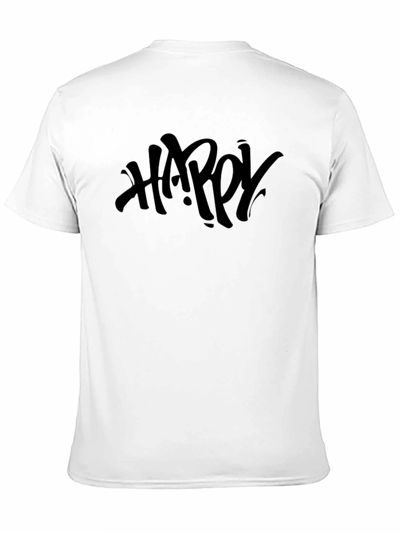 Happy Graphic Black T-Shirt