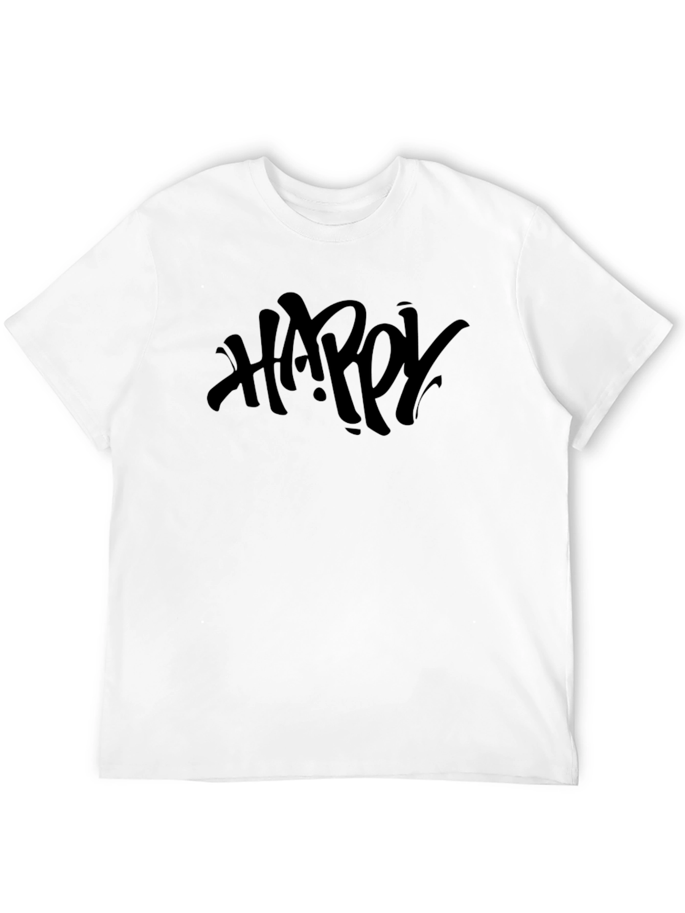 Happy Graphic Black T-Shirt