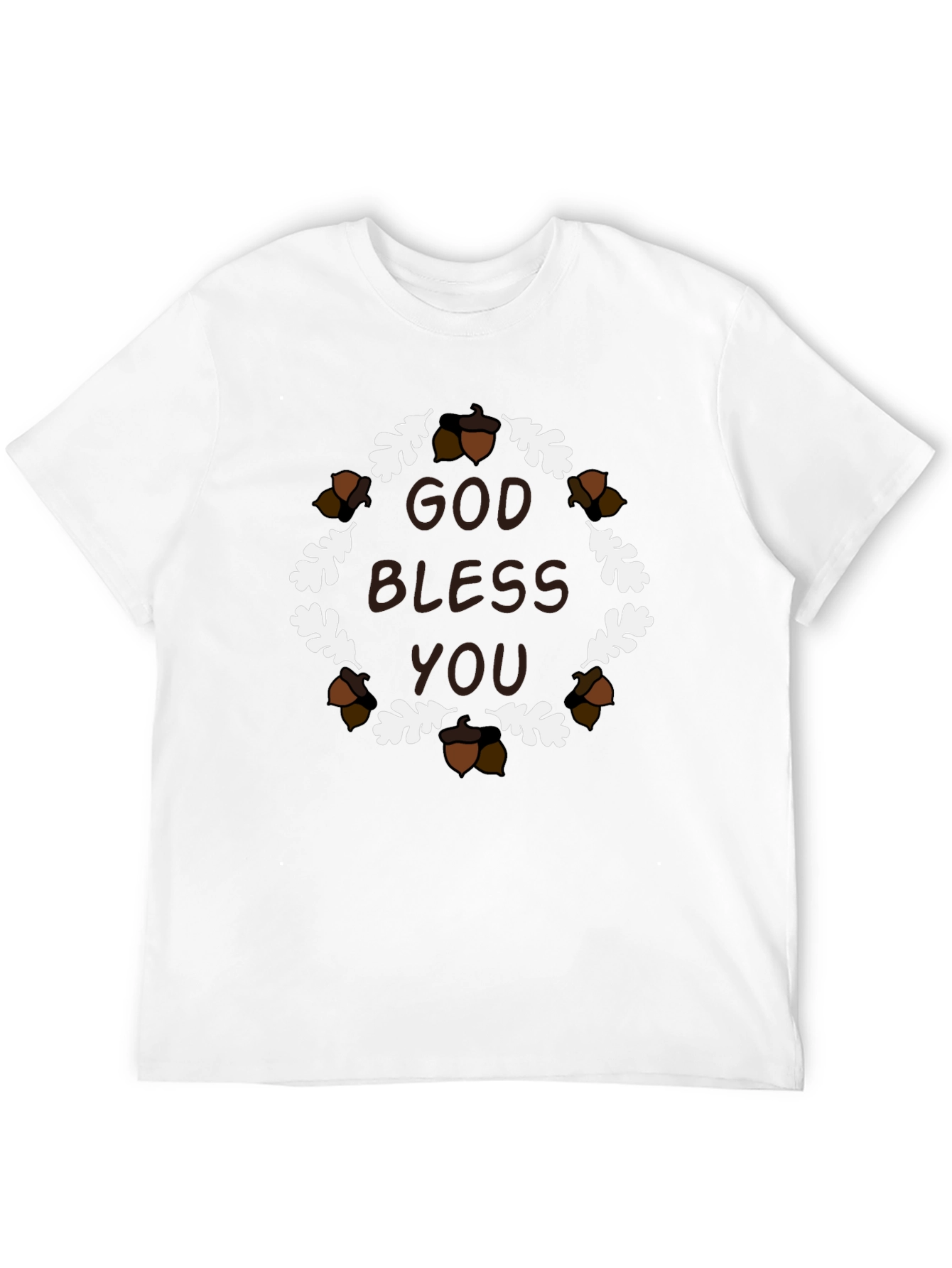 God Bless You Acorn Wreath T-Shirt