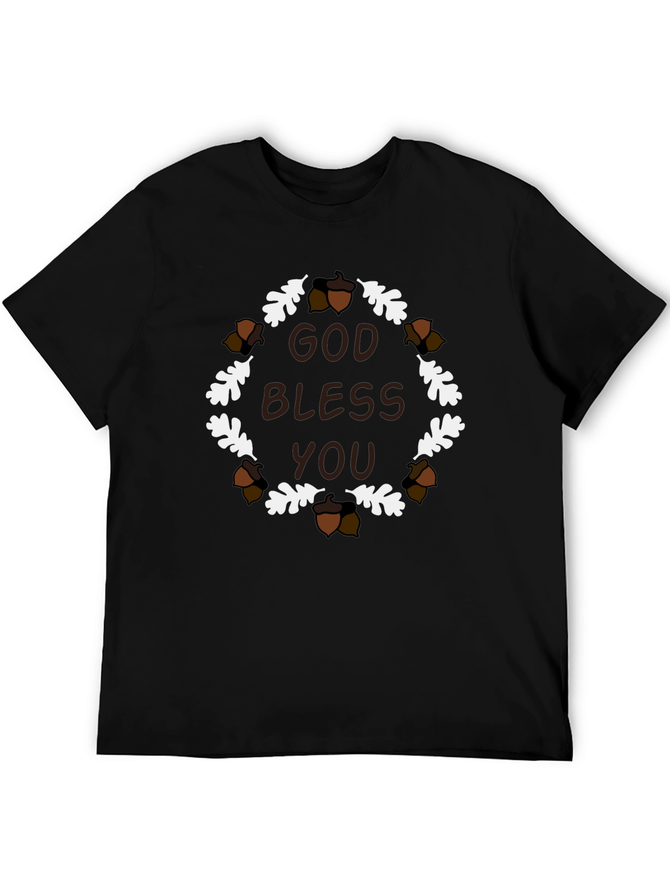 God Bless You Acorn Wreath T-Shirt