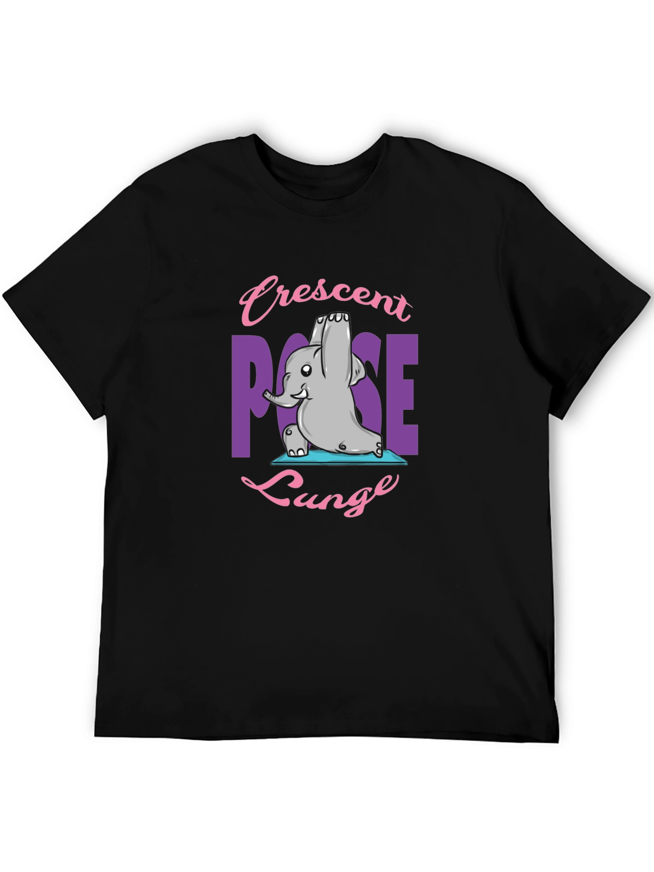 Yoga Elephant T-Shirt - Crescent Pose Lunge