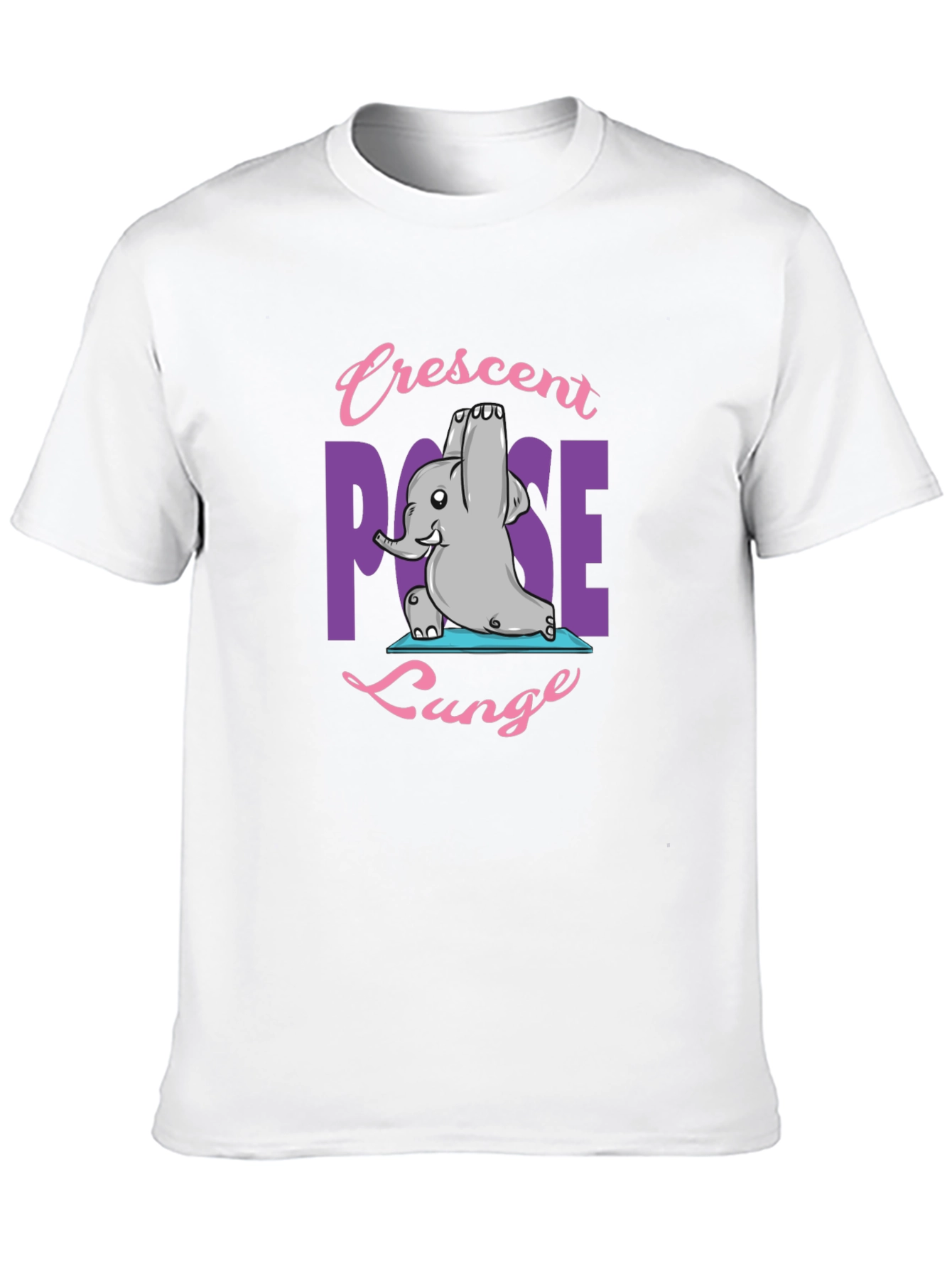Yoga Elephant T-Shirt - Crescent Pose Lunge