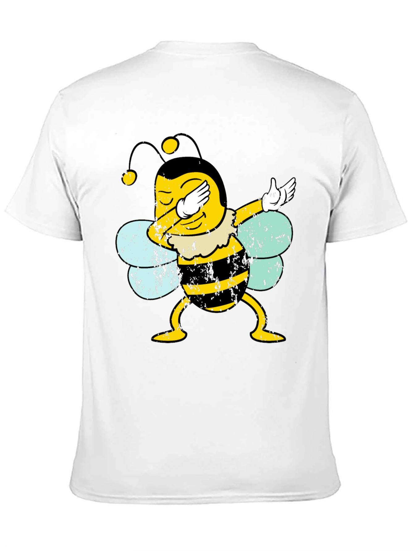 Dabbing Bee Graphic T-Shirt - Black Cotton Tee