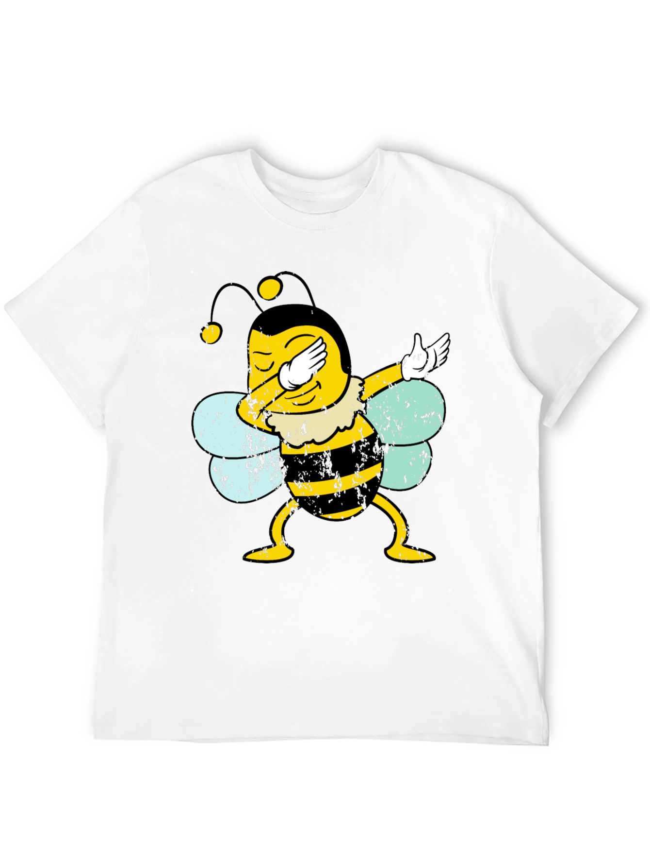 Dabbing Bee Graphic T-Shirt - Black Cotton Tee