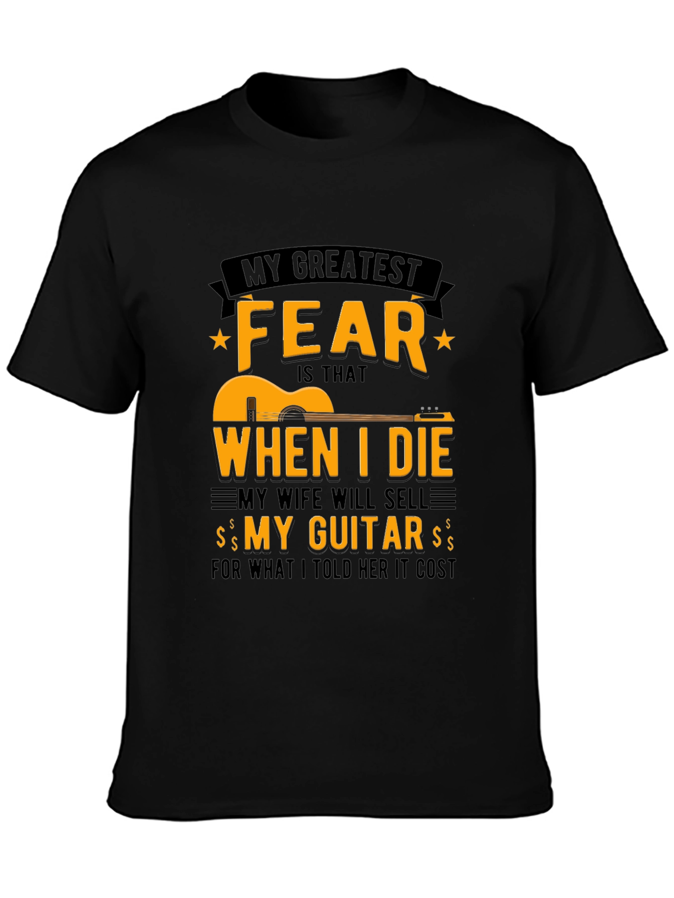 Guitar Fear T-Shirt - Funny Musician Tee