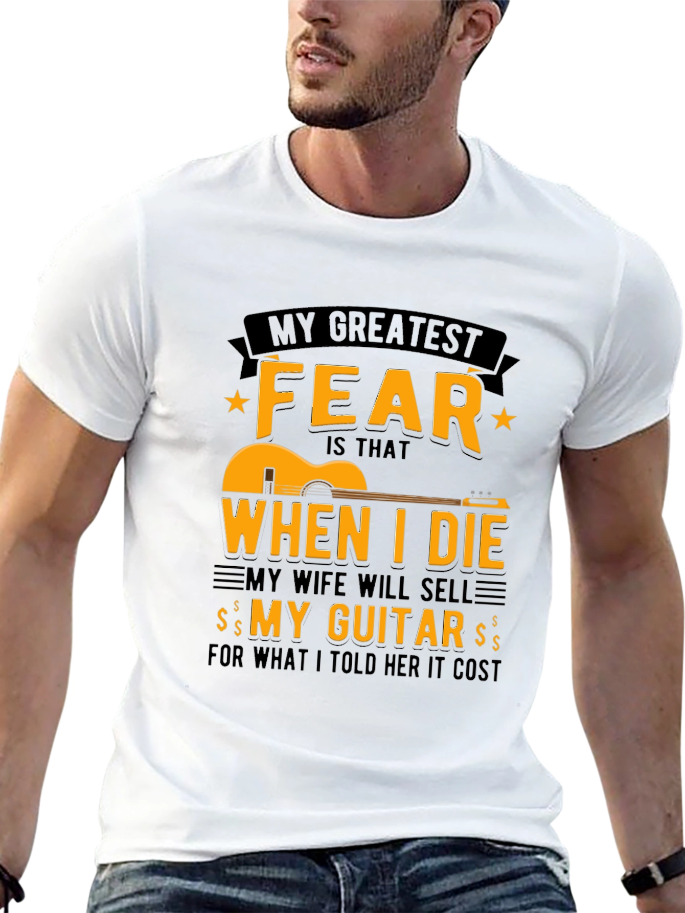 Guitar Fear T-Shirt - Funny Musician Tee
