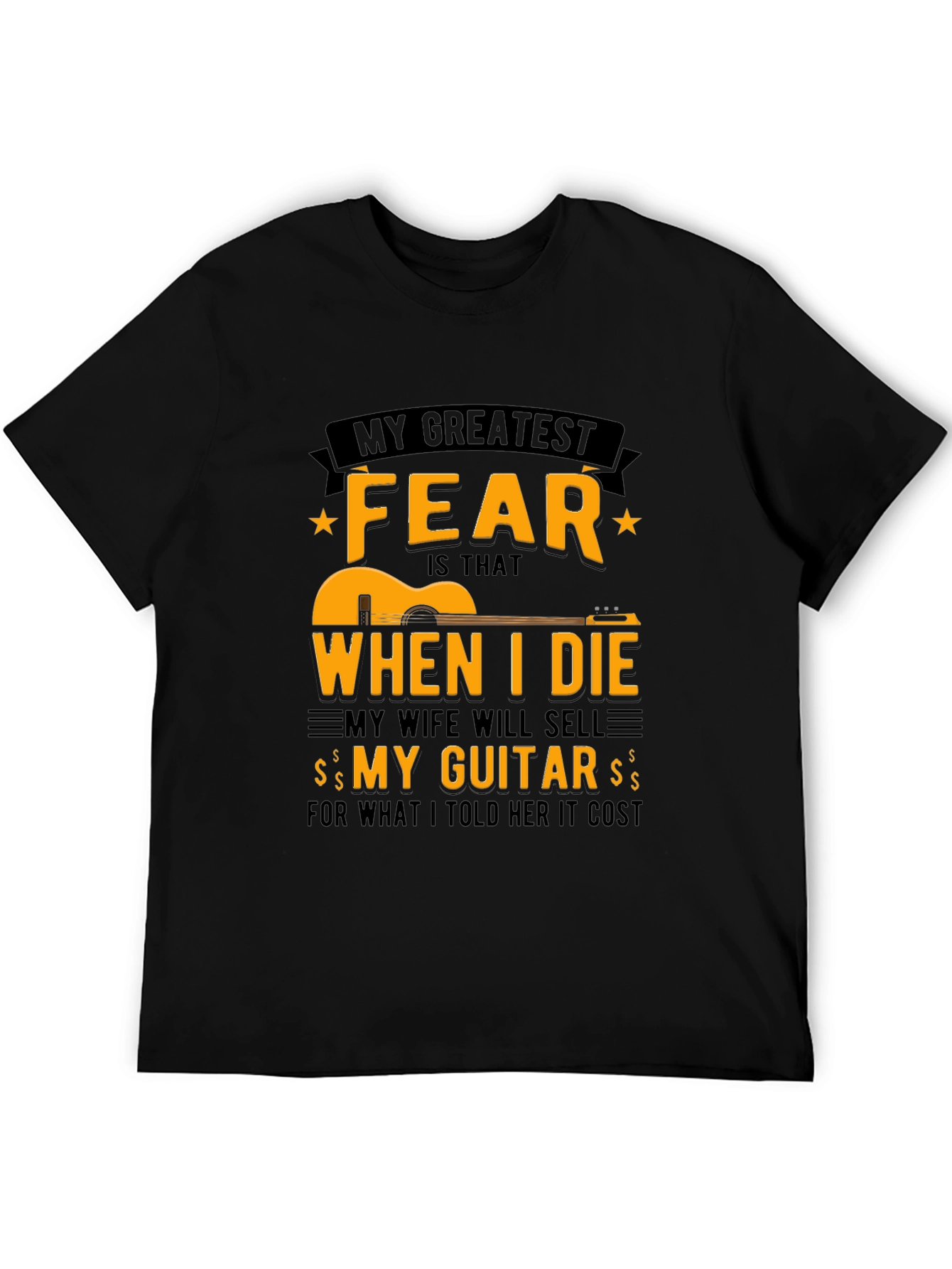 Guitar Fear T-Shirt - Funny Musician Tee