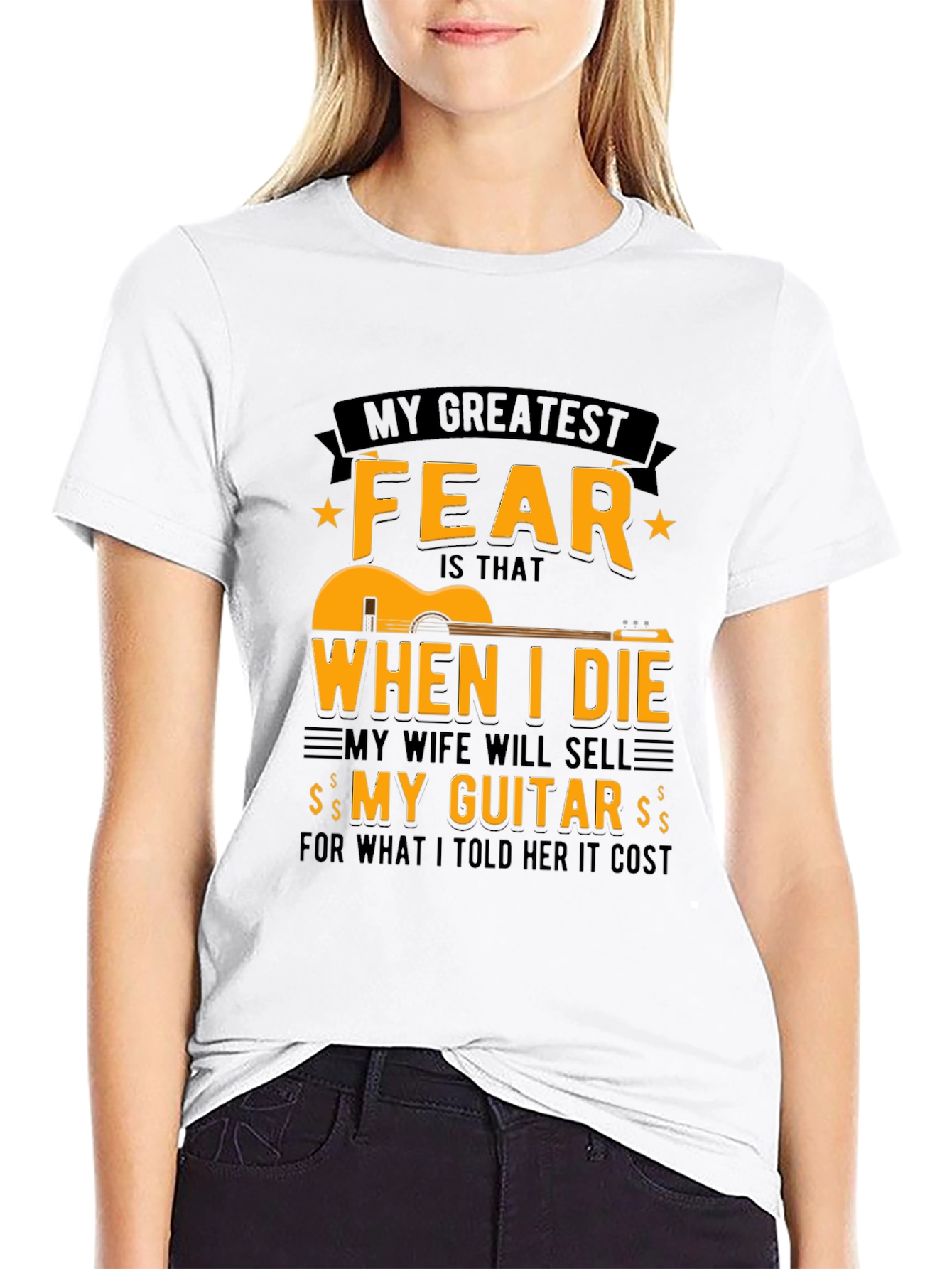Guitar Fear T-Shirt - Funny Musician Tee