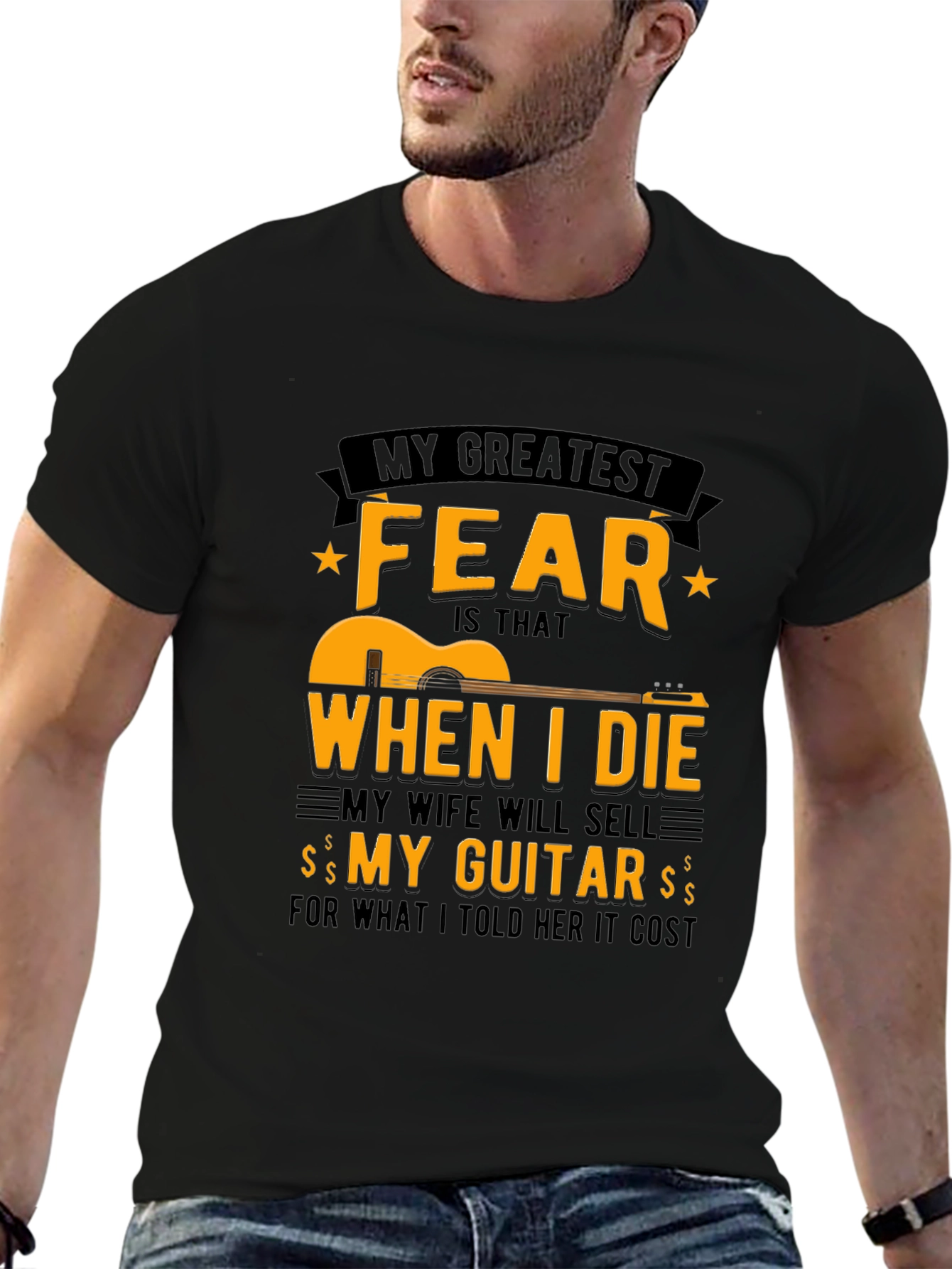 Guitar Fear T-Shirt - Funny Musician Tee
