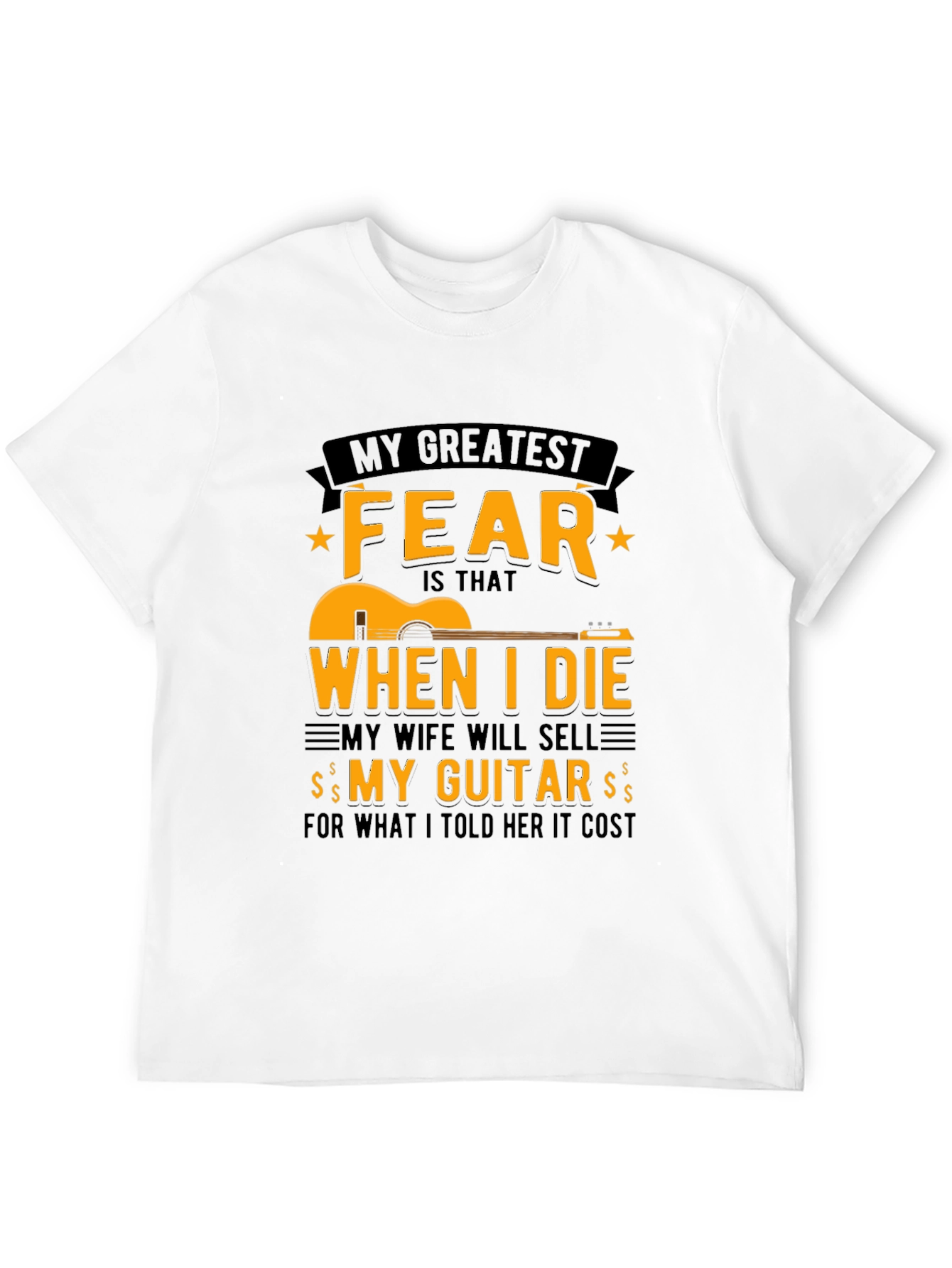 Guitar Fear T-Shirt - Funny Musician Tee