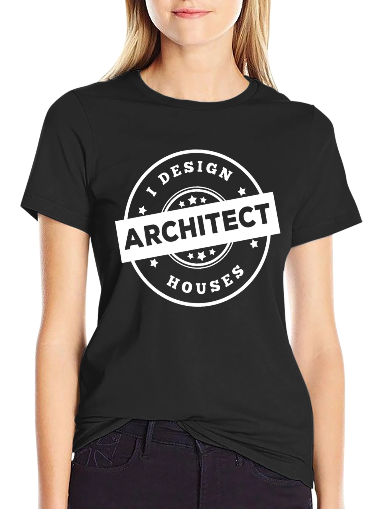 I Design Architect Houses - Black T-Shirt