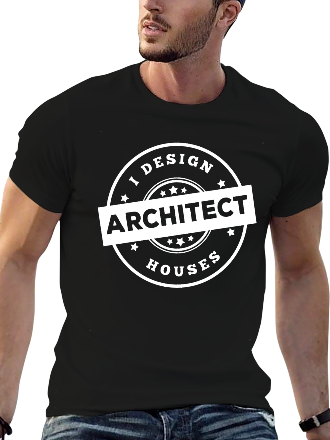 I Design Architect Houses - Black T-Shirt