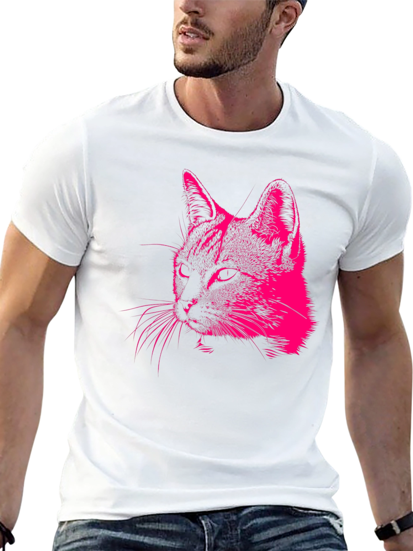 Cool Cat Graphic Tee - Mens Black T-Shirt