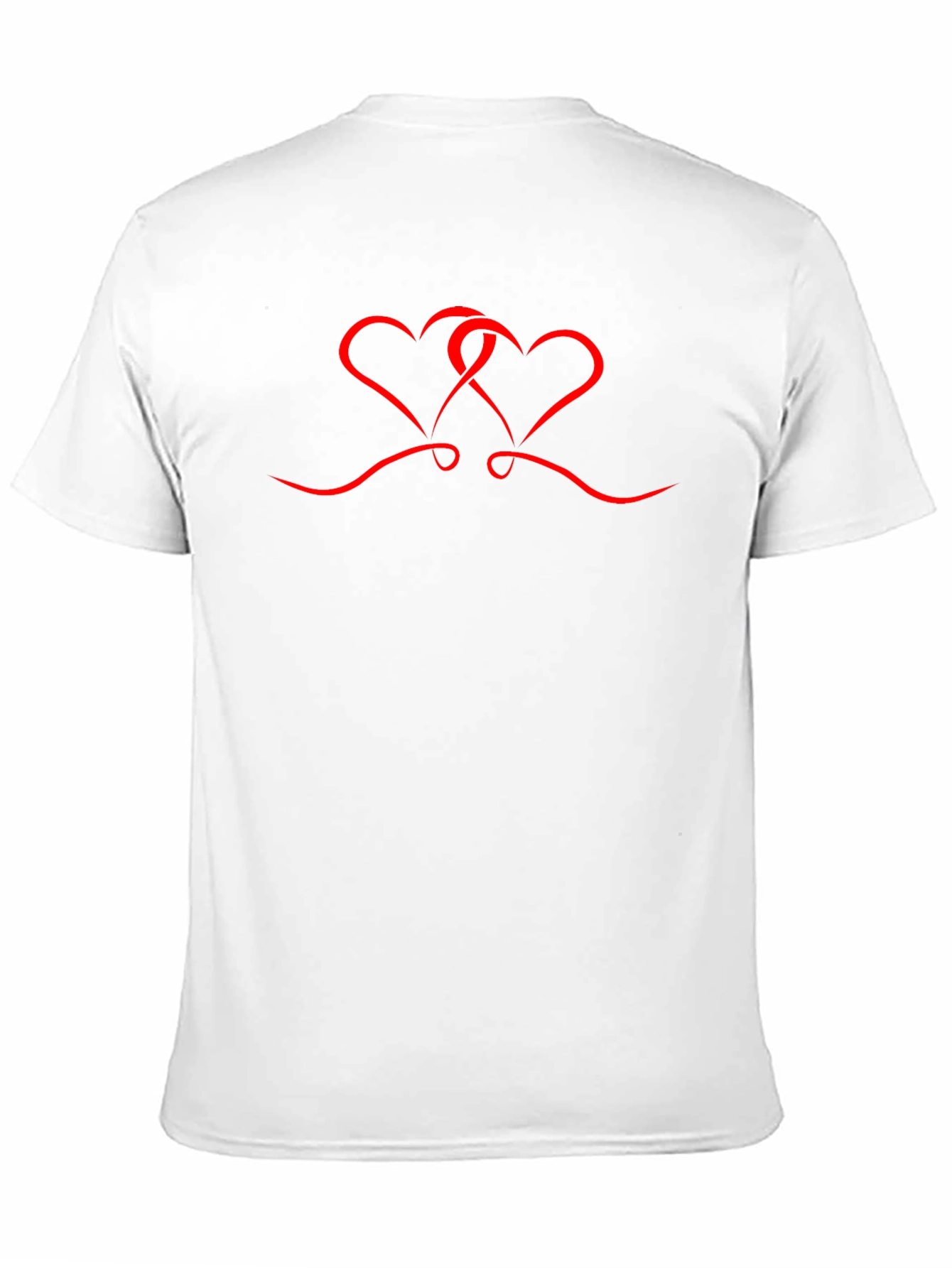 Black T-shirt with Red Heart Design