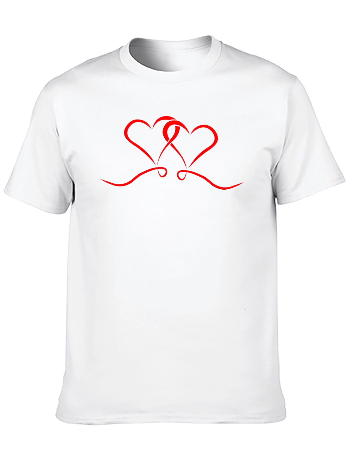 Black T-shirt with Red Heart Design