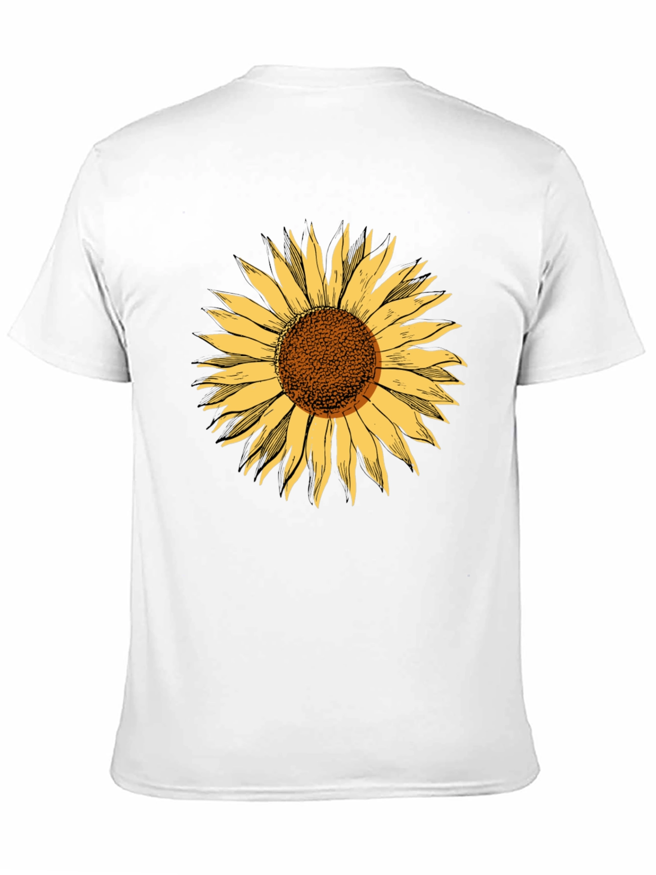 Sunflower Graphic Tee - Stylish Black Cotton T-Shirt