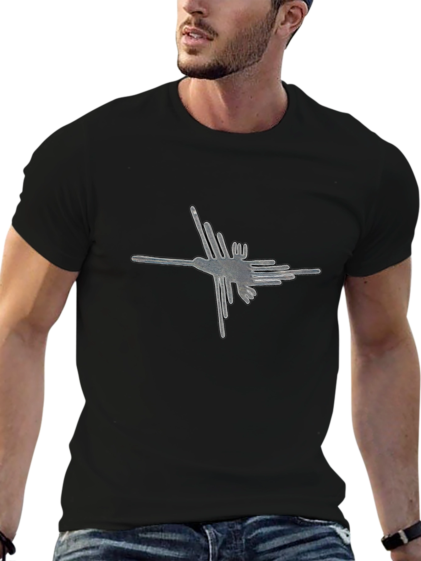 Nazca Lines Hummingbird Tee - Graphic Print Shirt