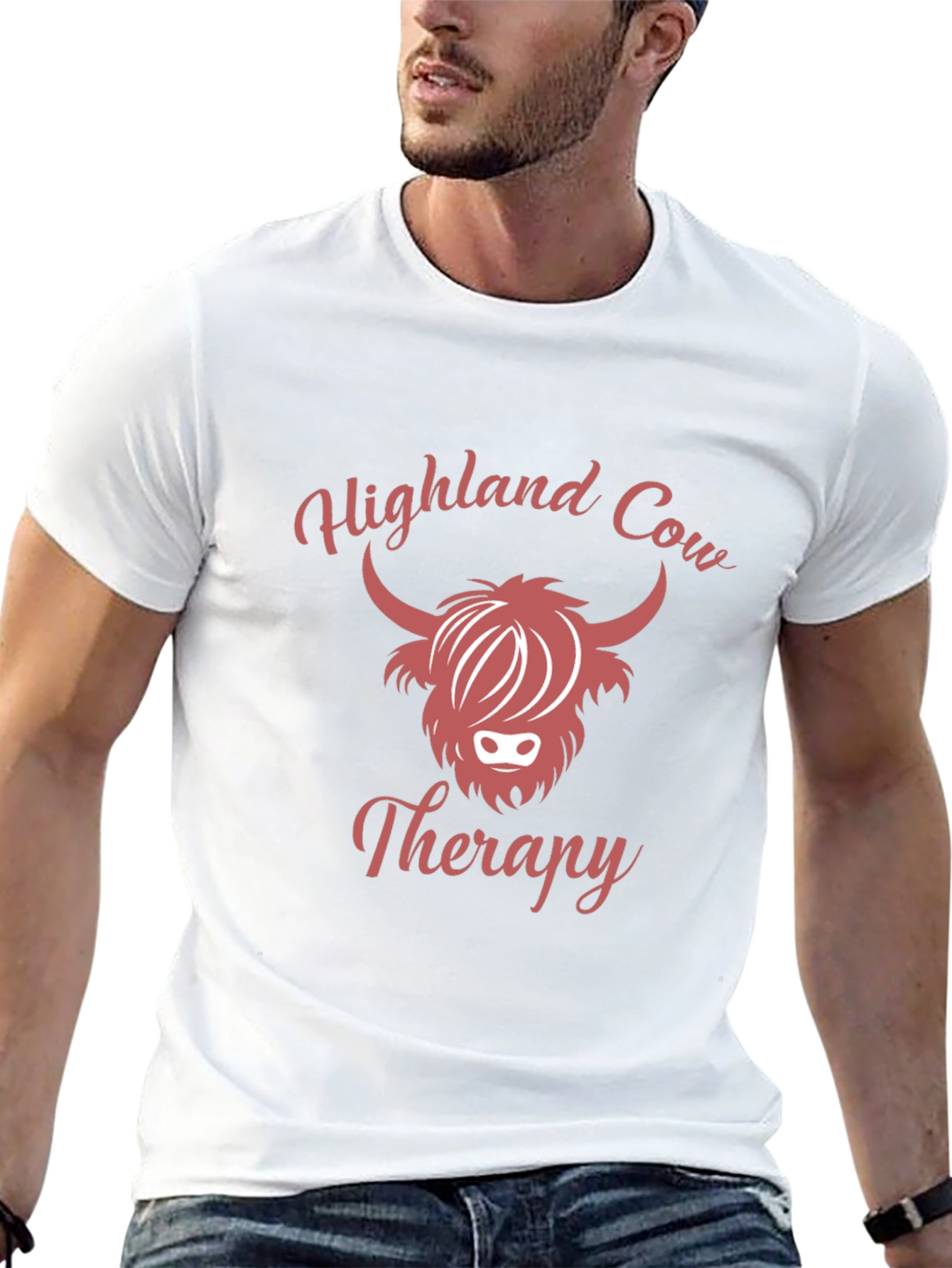 Highland Cow Therapy T-Shirt Cute Cow Tee