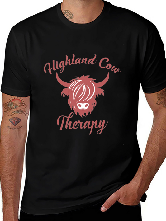 Highland Cow Therapy T-Shirt Cute Cow Tee
