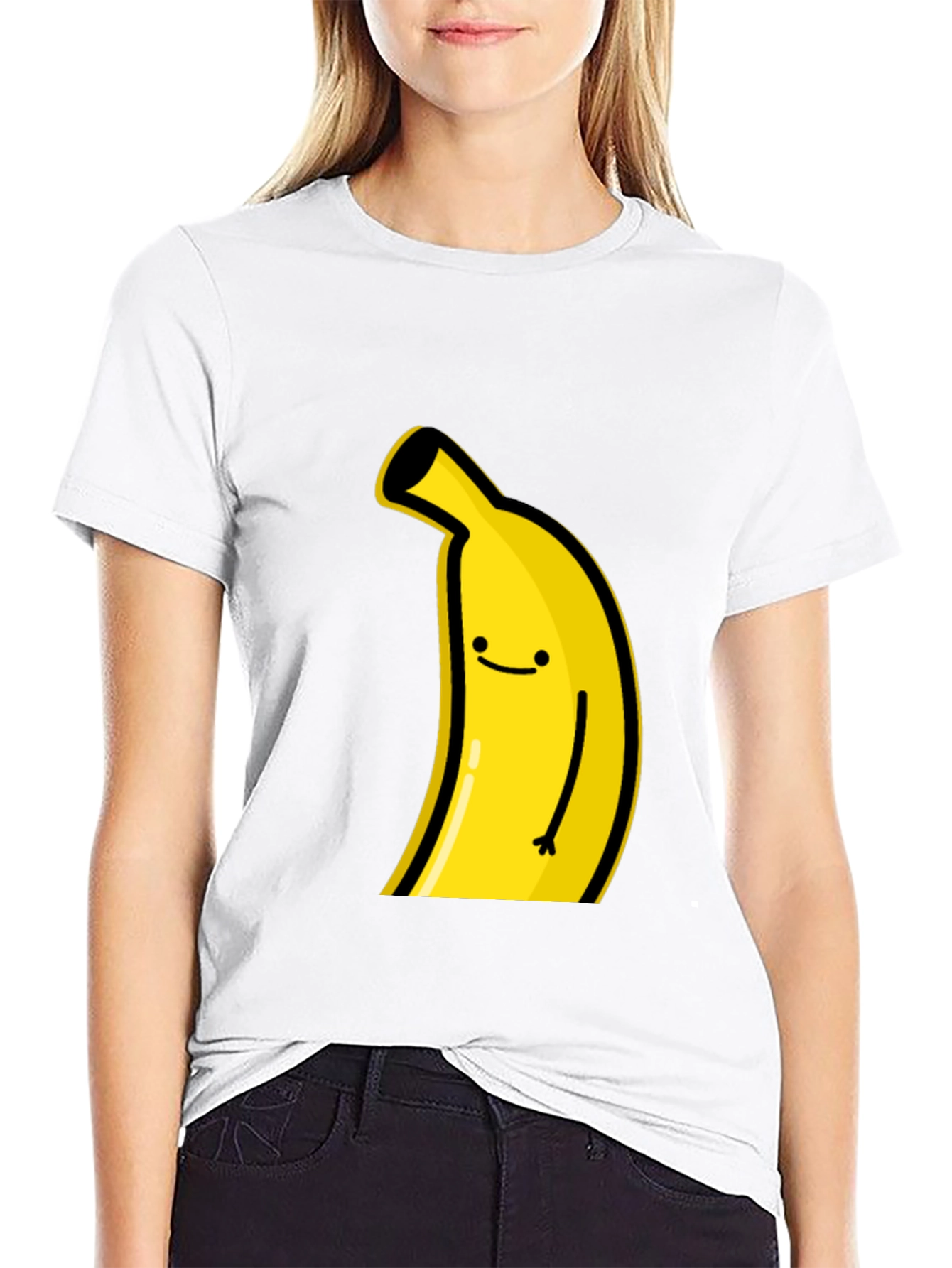 Funny Banana Graphic Tee - Black Cotton T-Shirt