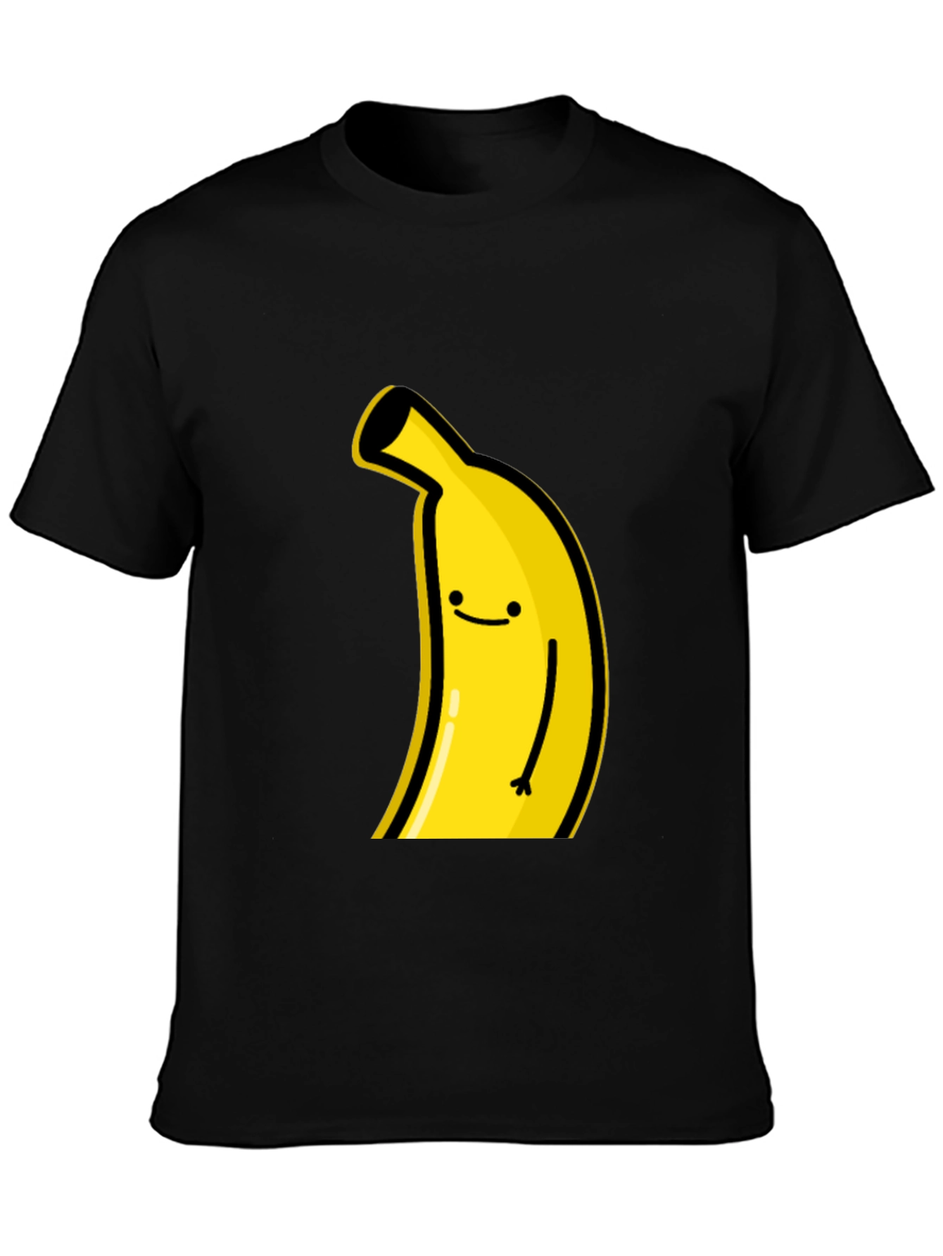 Funny Banana Graphic Tee - Black Cotton T-Shirt