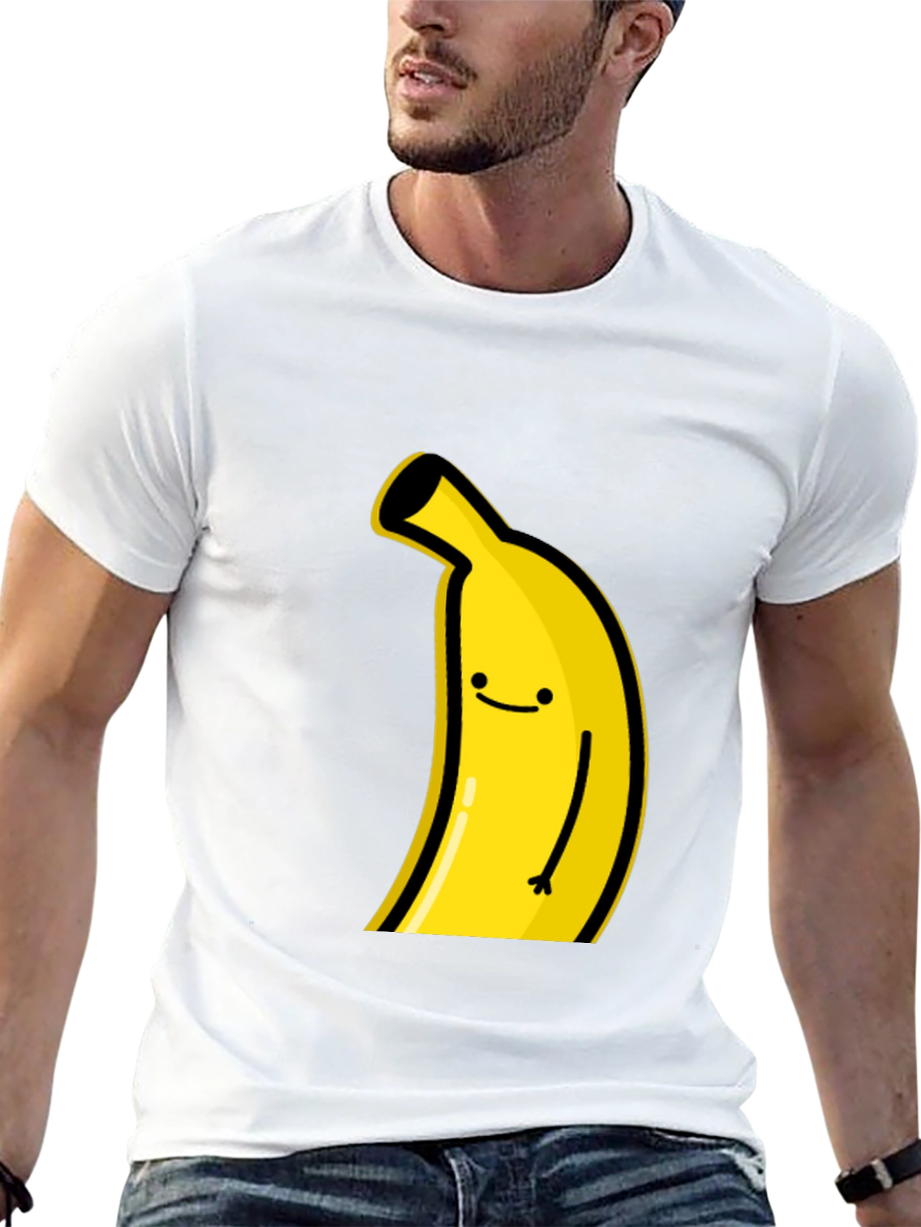 Funny Banana Graphic Tee - Black Cotton T-Shirt
