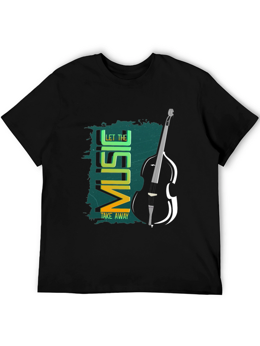 Music Lovers Black Tee - Let the Music Take Away!