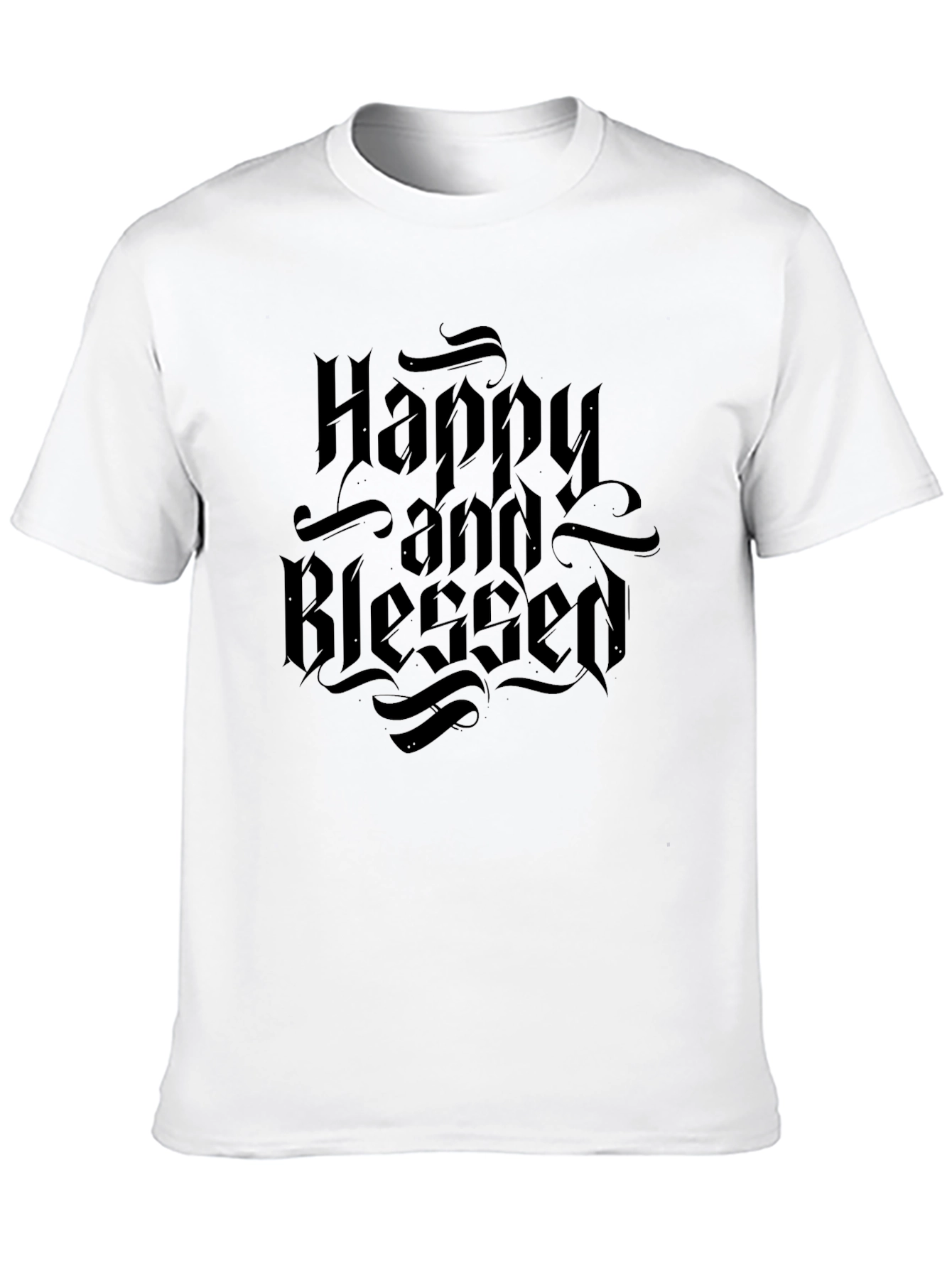 Happy and Blessed Black T-Shirt