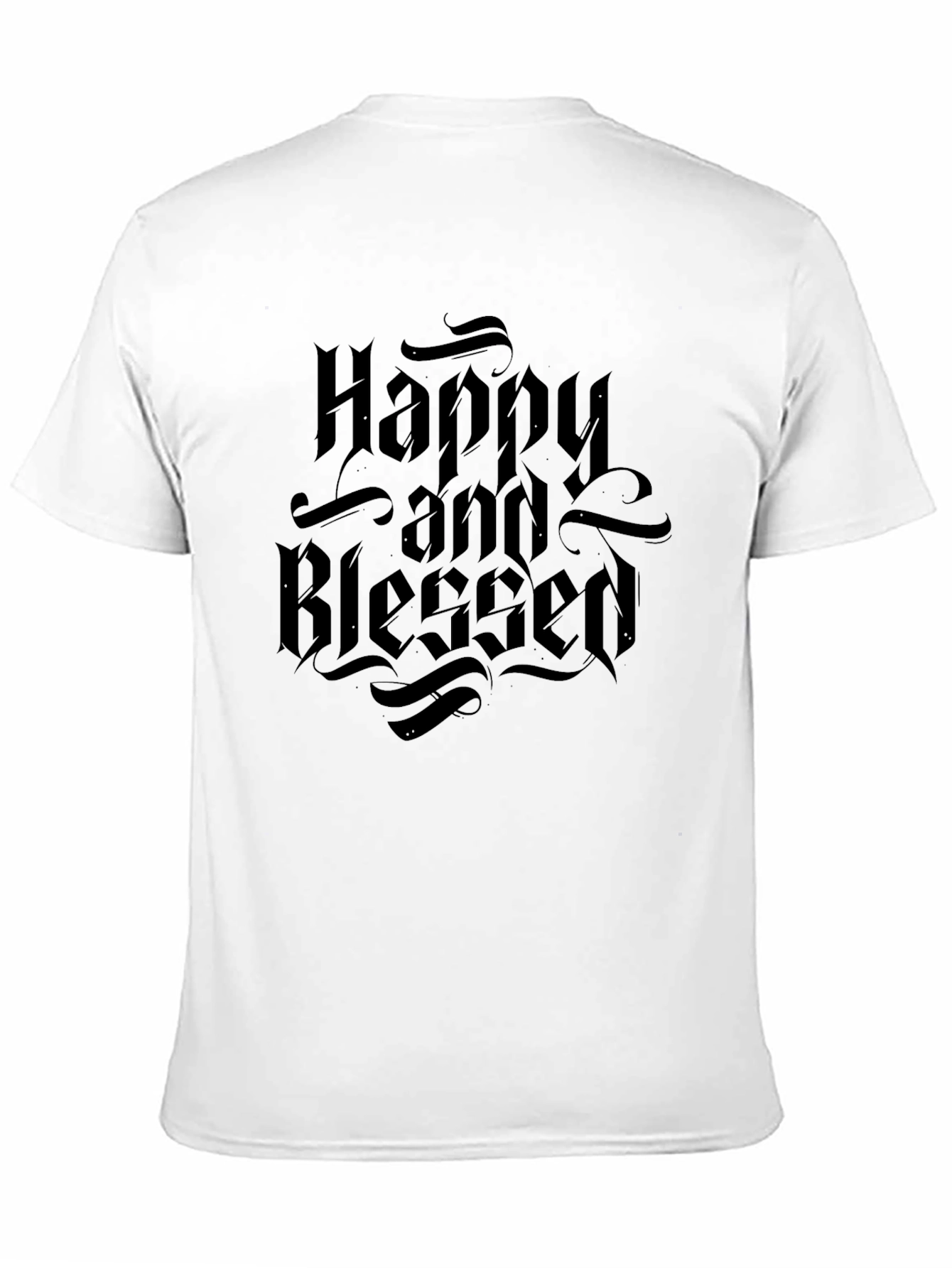 Happy and Blessed Black T-Shirt