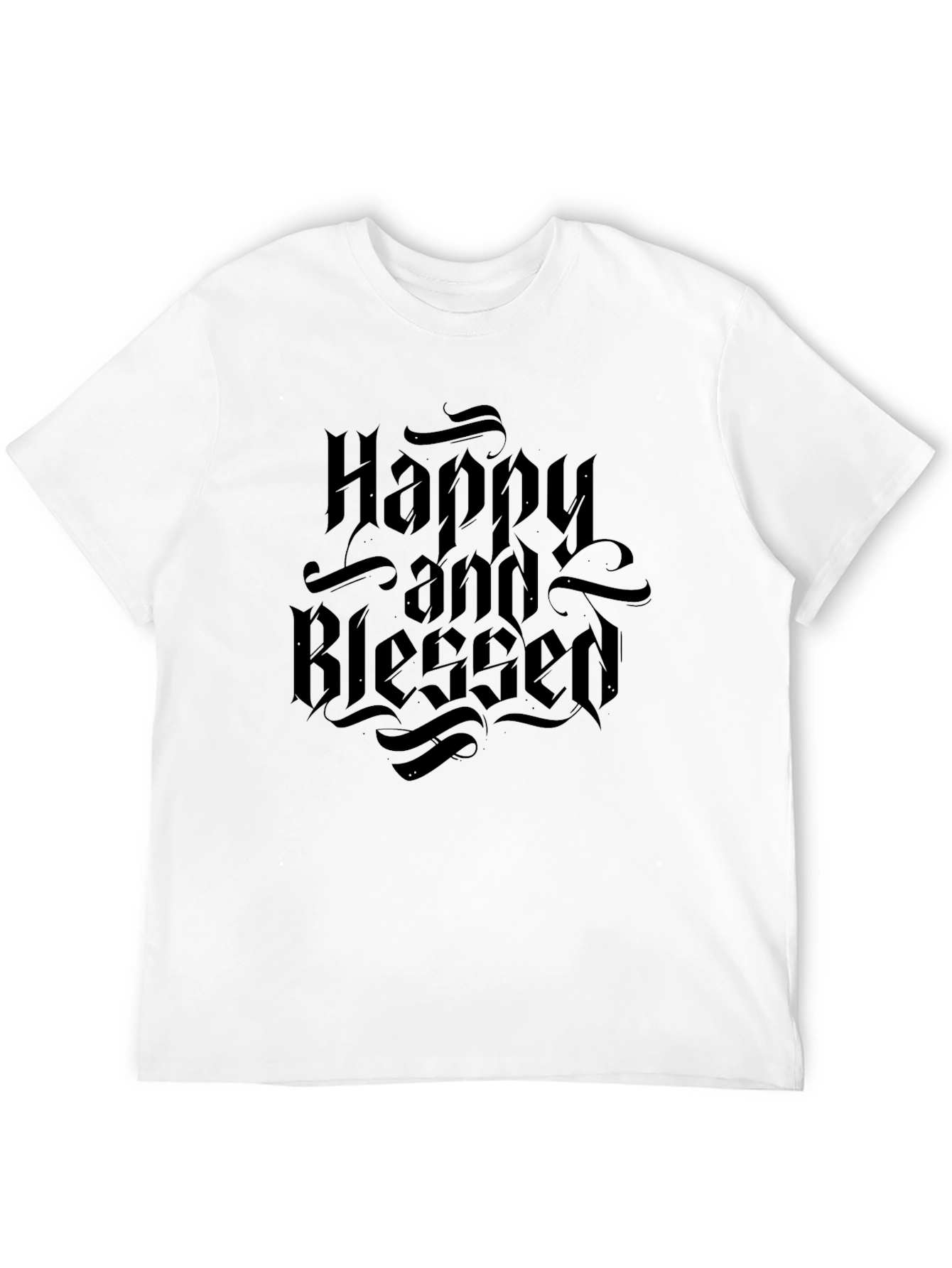 Happy and Blessed Black T-Shirt